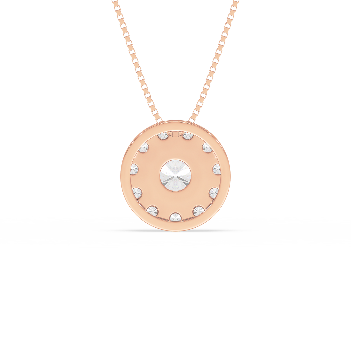 Round Blossom Halo Pendant