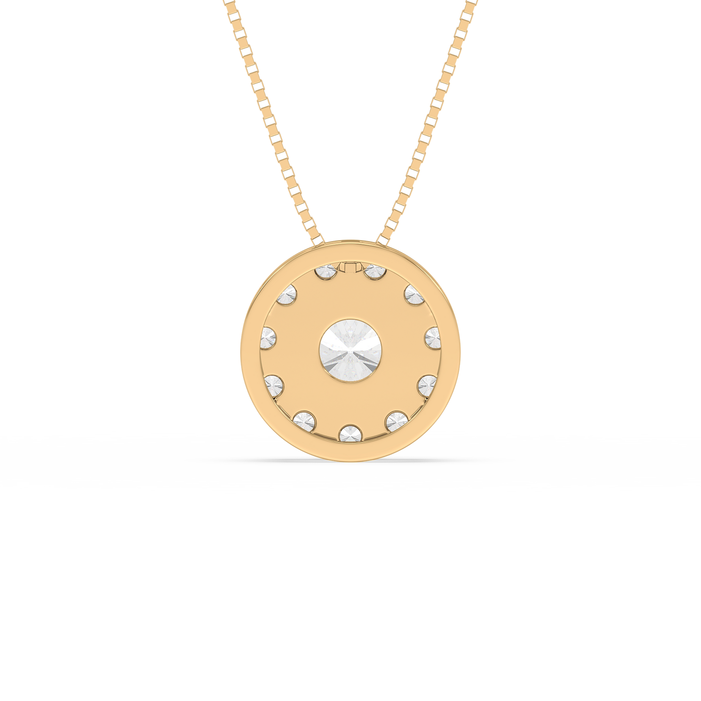 Round Blossom Halo Pendant