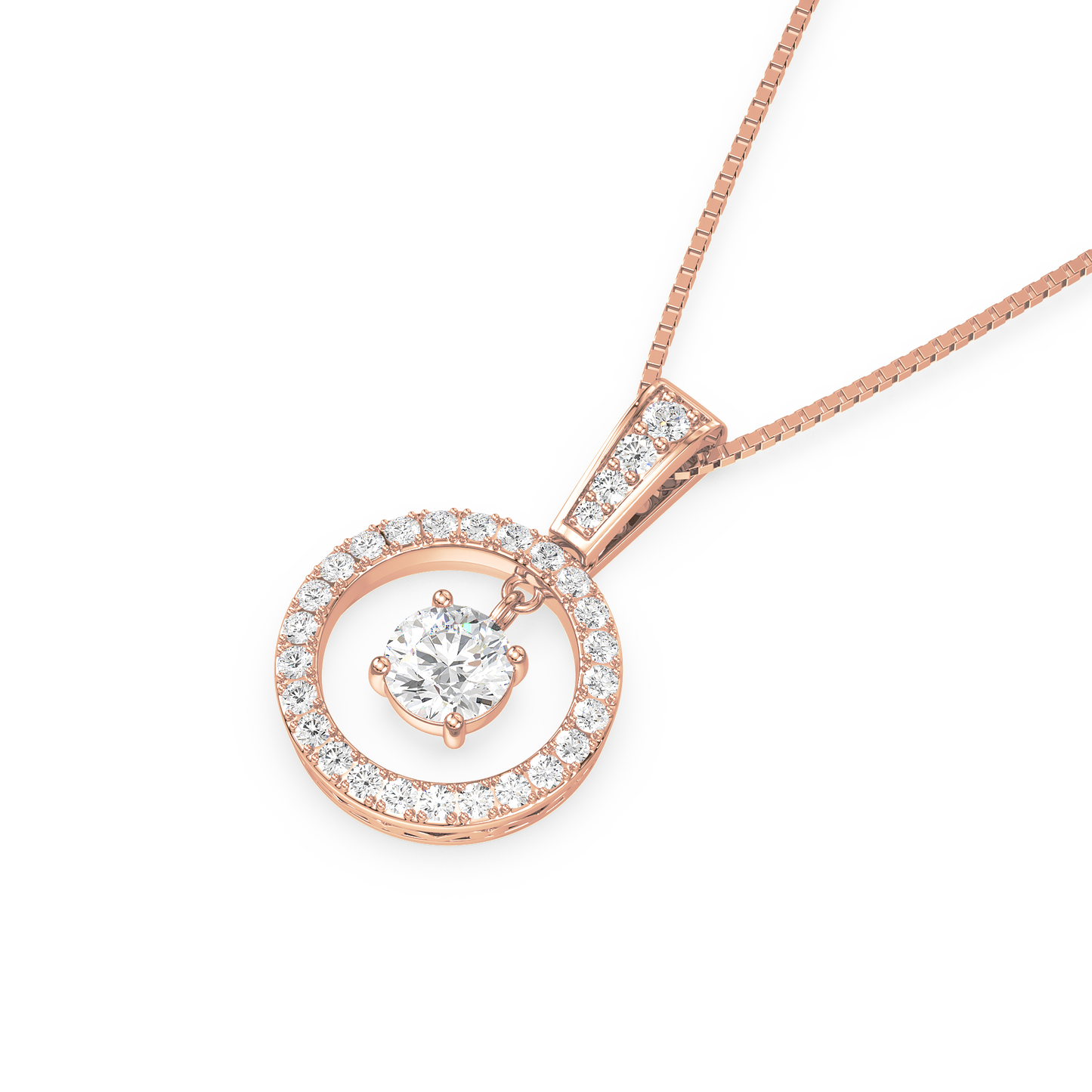 Round Brilliance Pavé Pendant