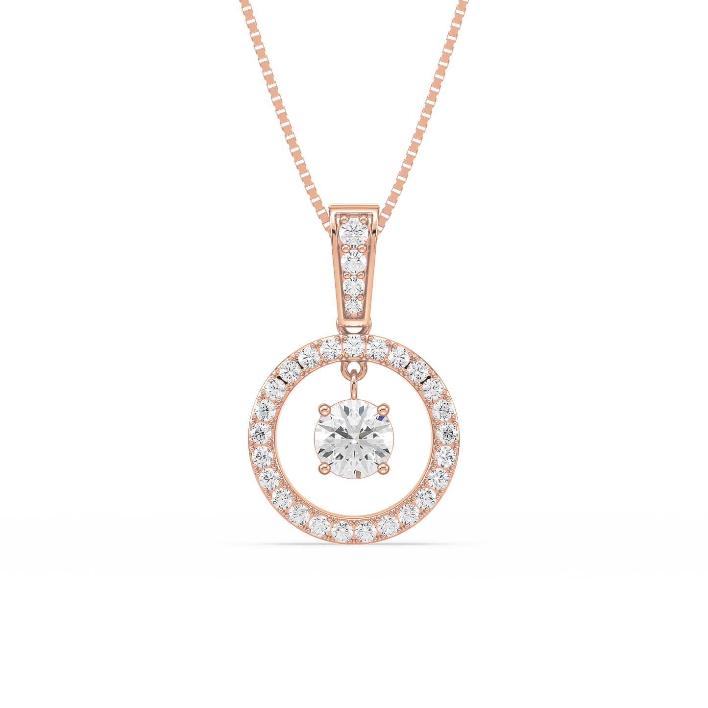 Round Brilliance Pavé Pendant