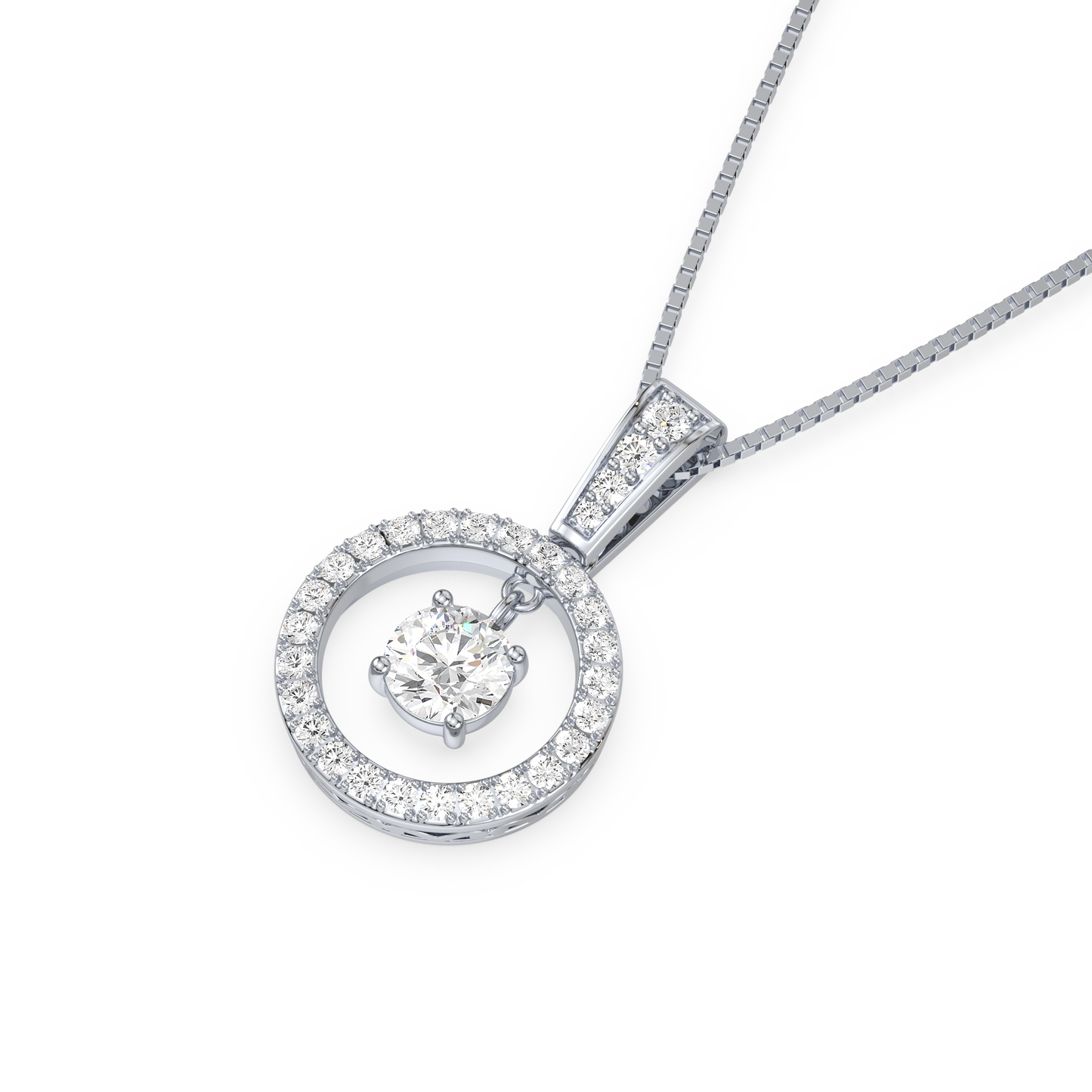 Round Brilliance Pavé Pendant