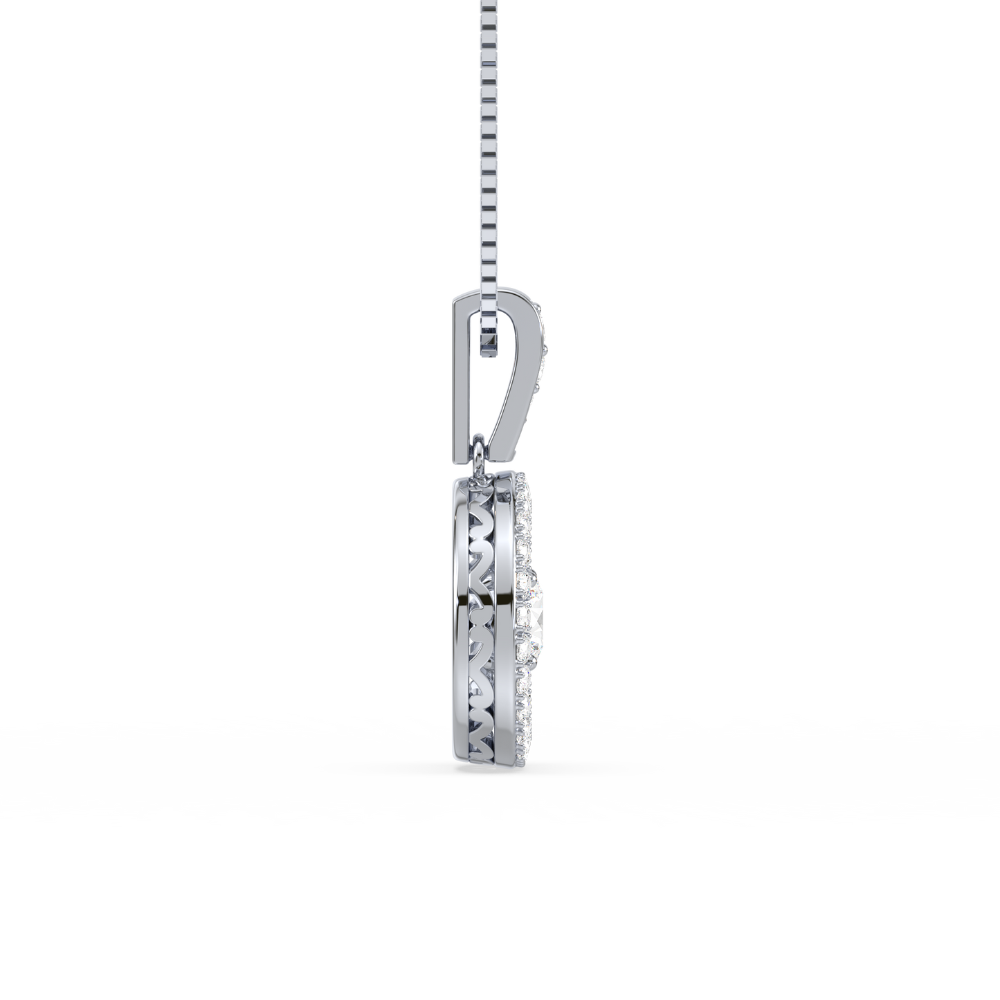 Round Brilliance Pavé Pendant