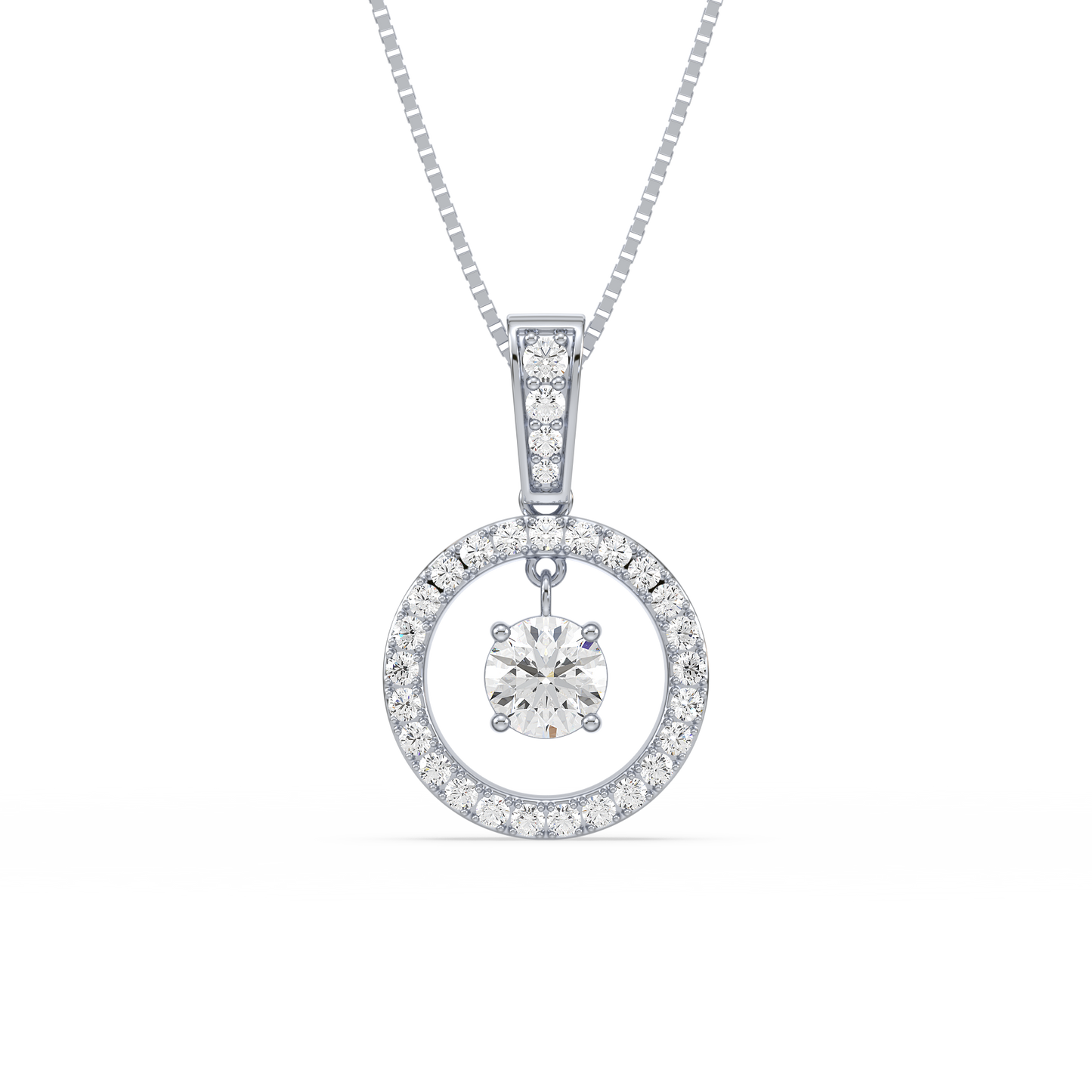 Round Brilliance Pavé Pendant