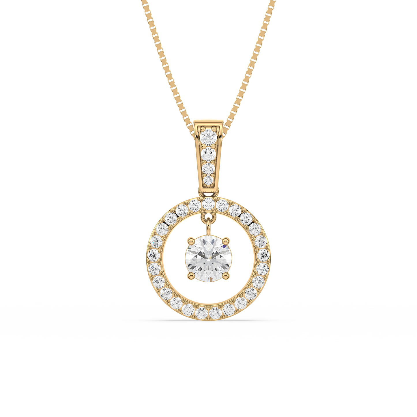 Round Brilliance Pavé Pendant
