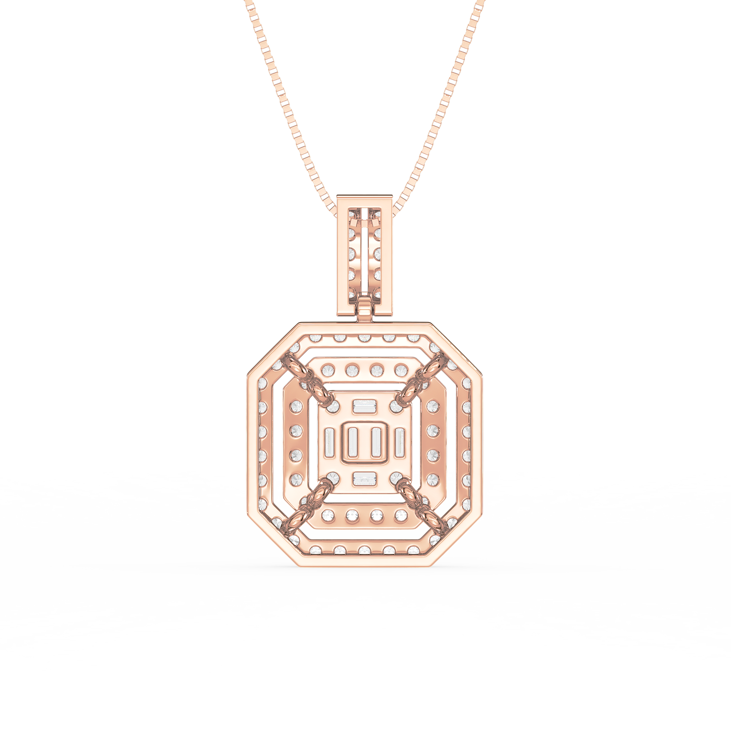Baguette Solitaire Pendant