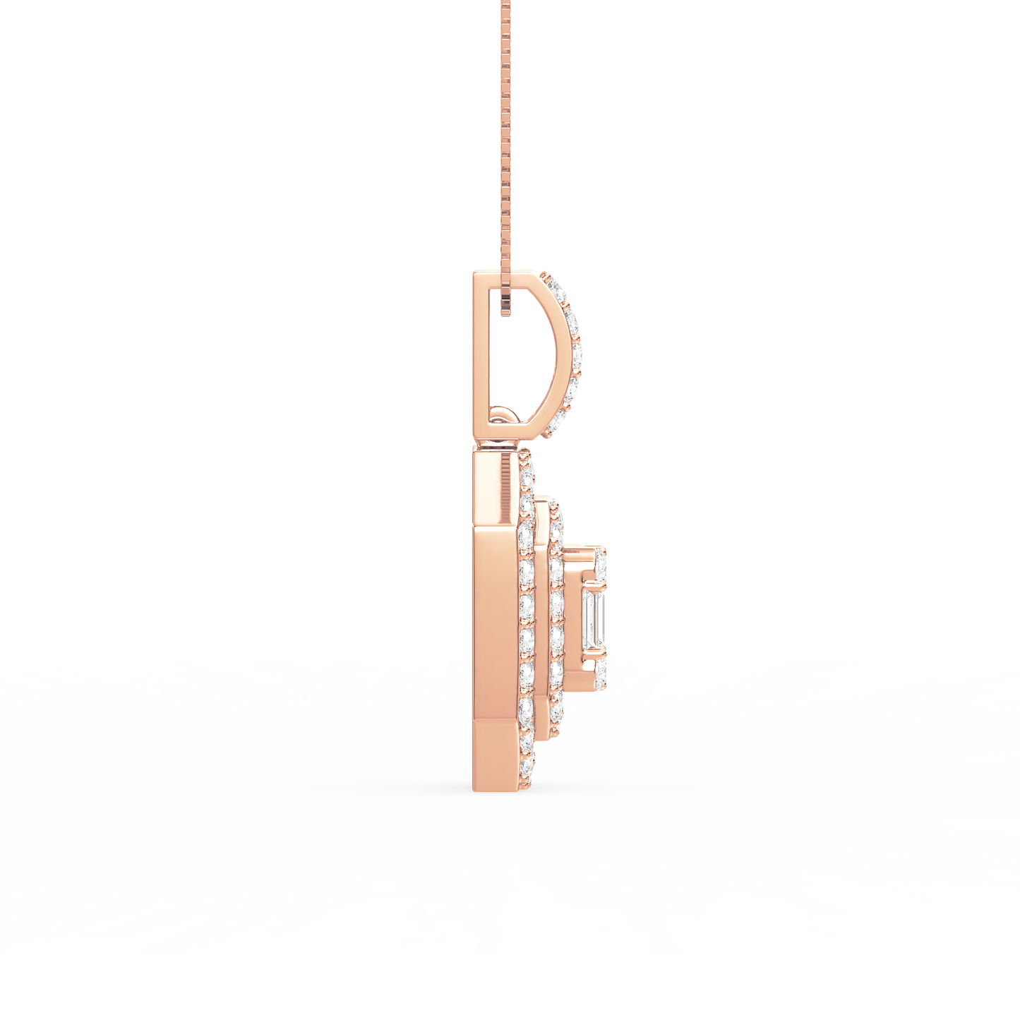 Baguette Solitaire Pendant