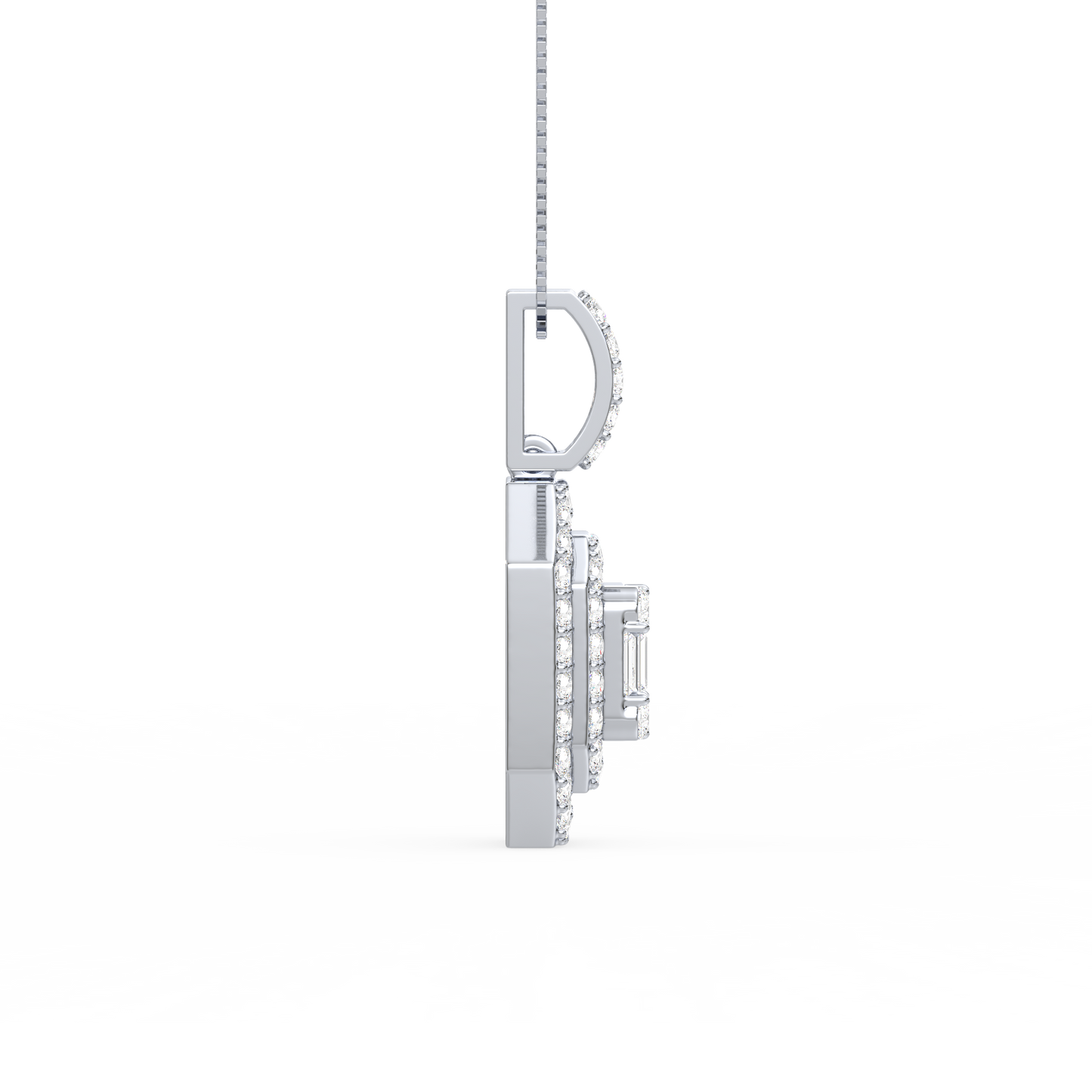 Baguette Solitaire Pendant