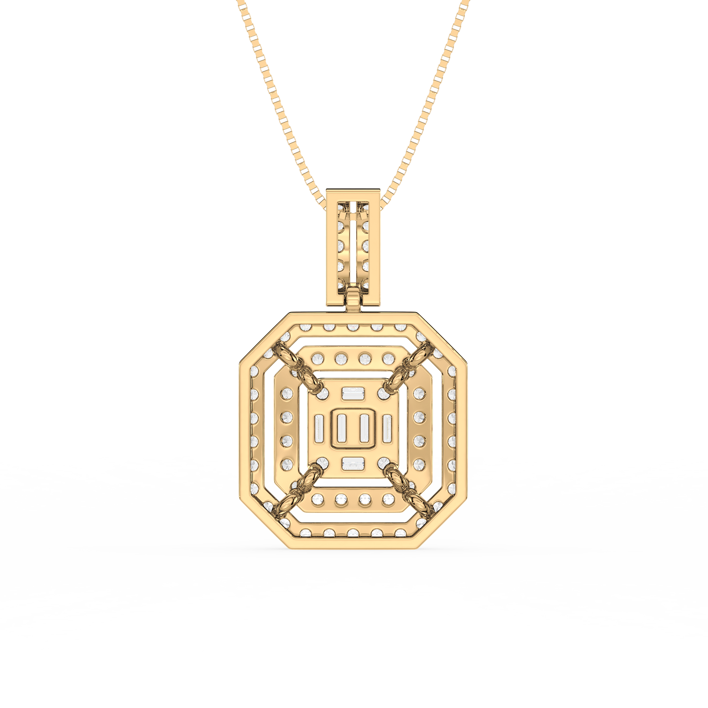 Baguette Solitaire Pendant