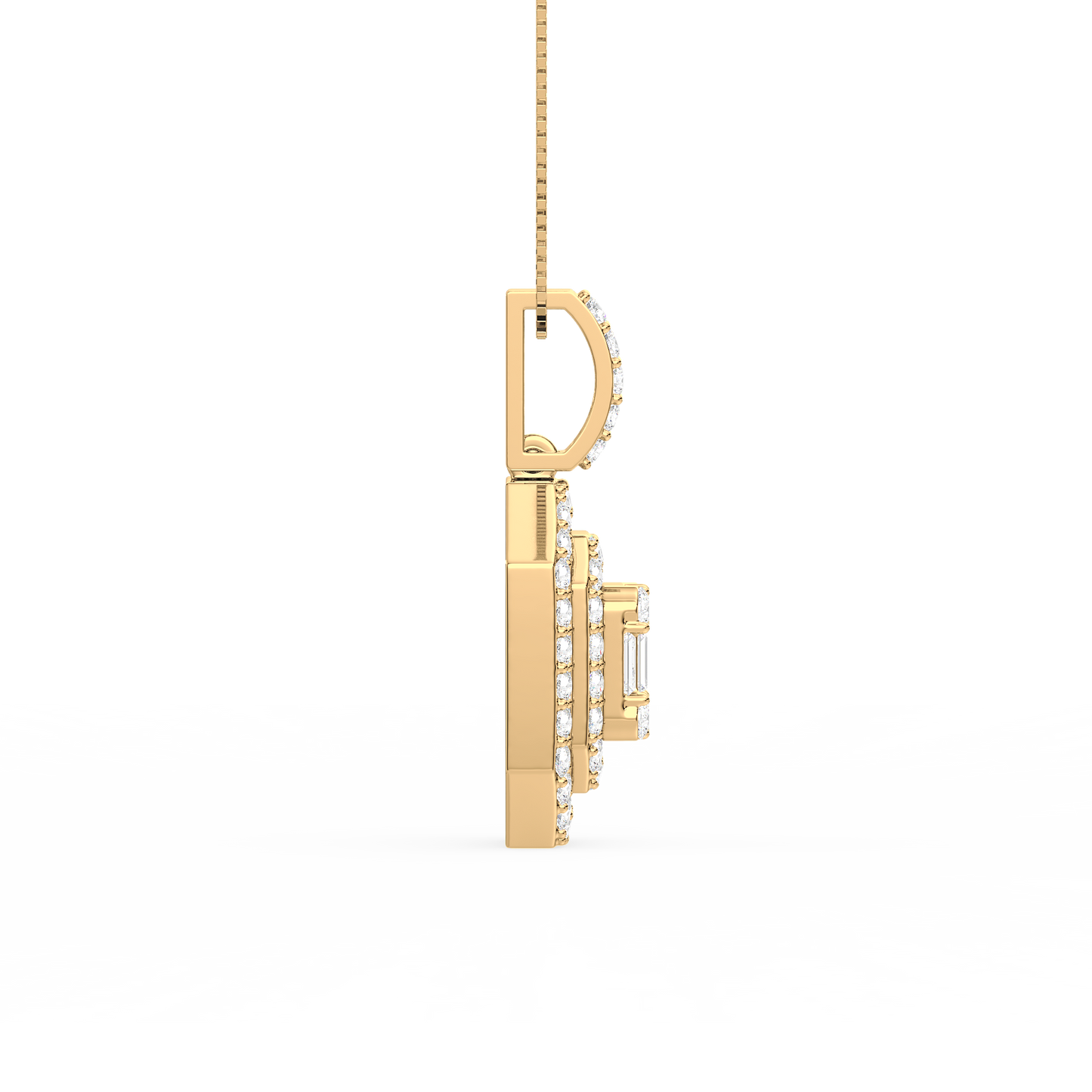 Baguette Solitaire Pendant