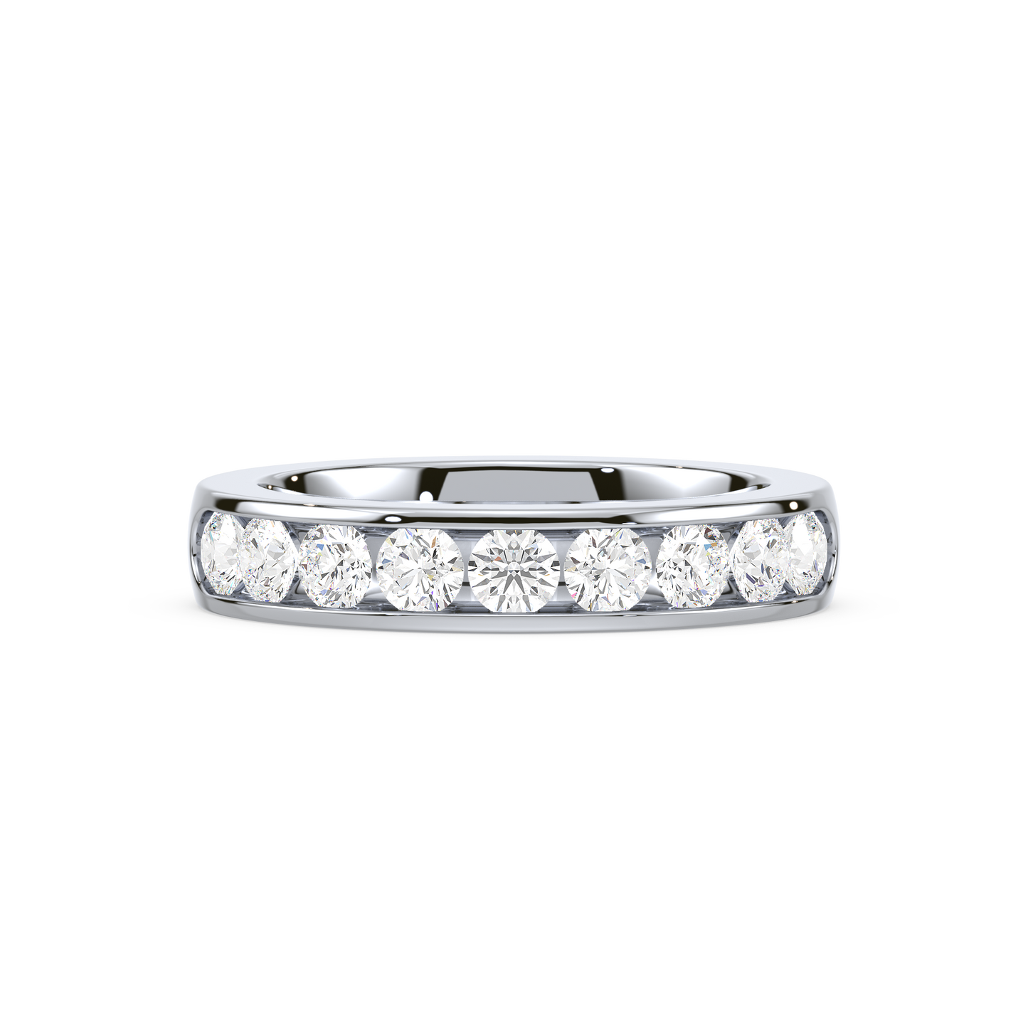 Classic Channel Set 9 Stone Ring