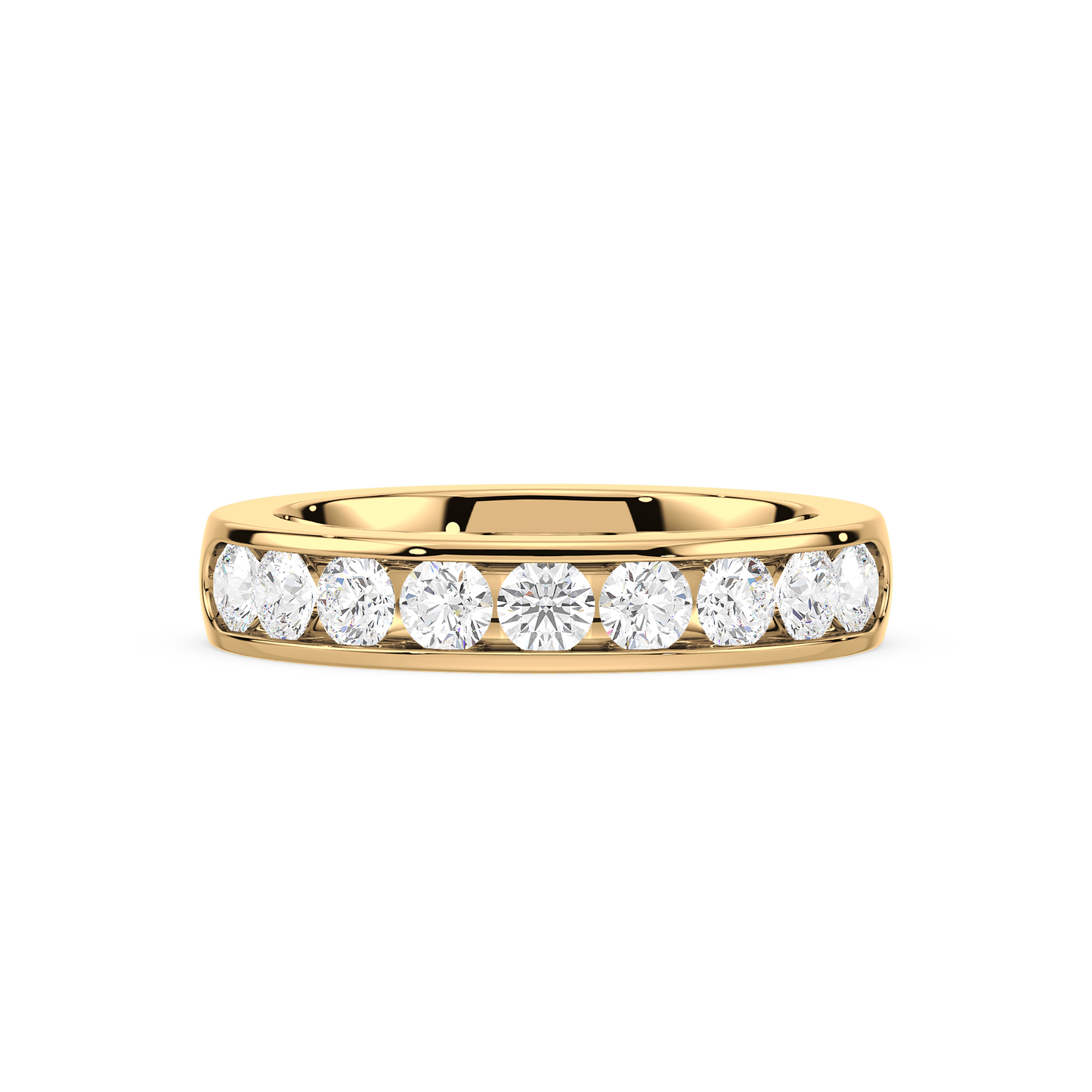 Classic Channel Set 9 Stone Ring