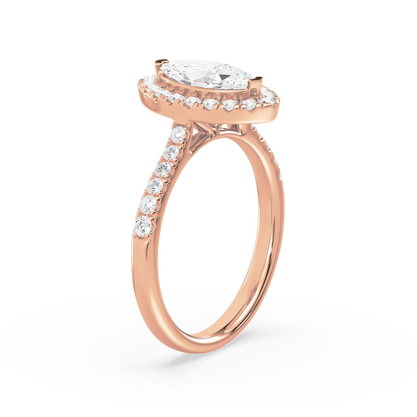 Accented Marquise Solitaire Ring