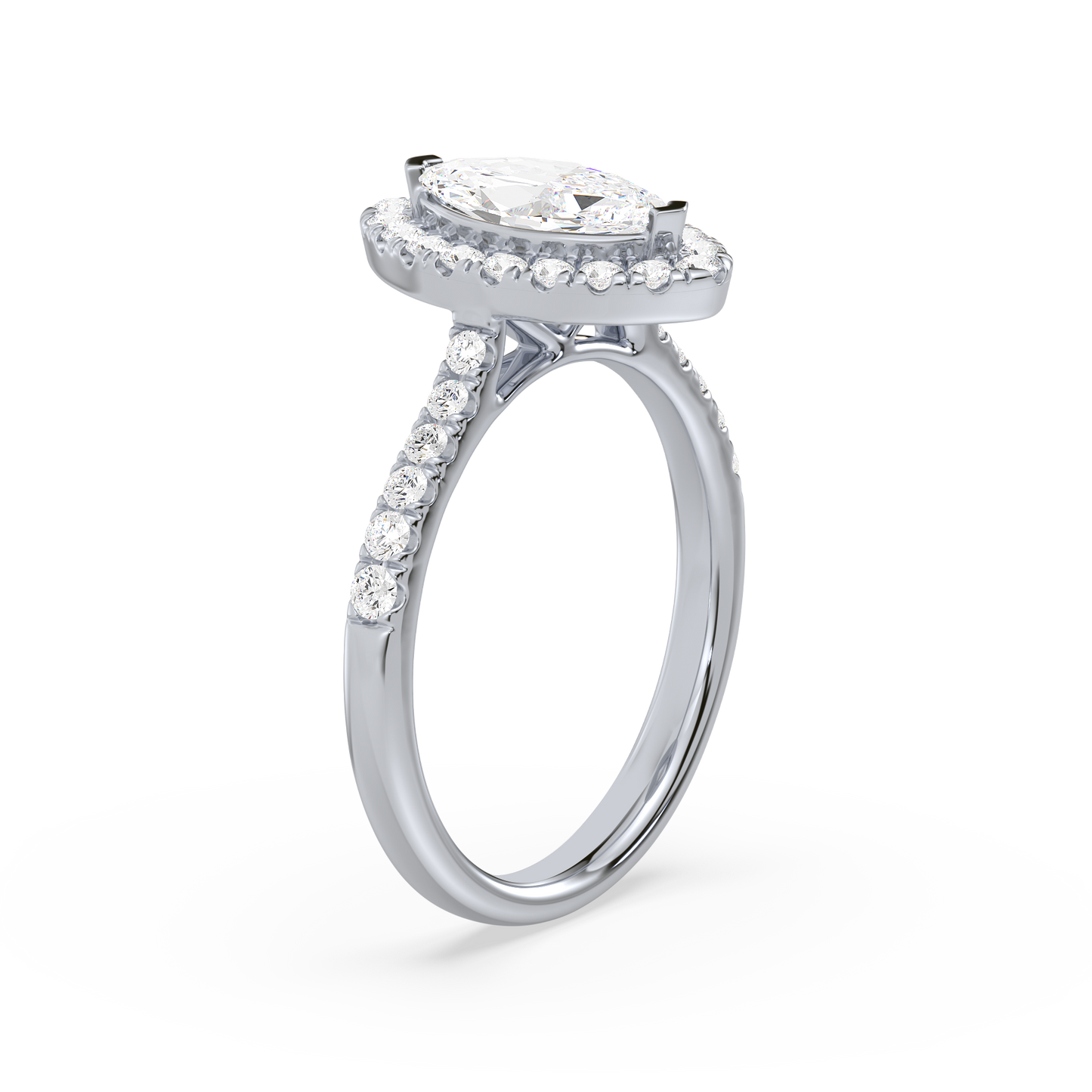 Accented Marquise Solitaire Ring
