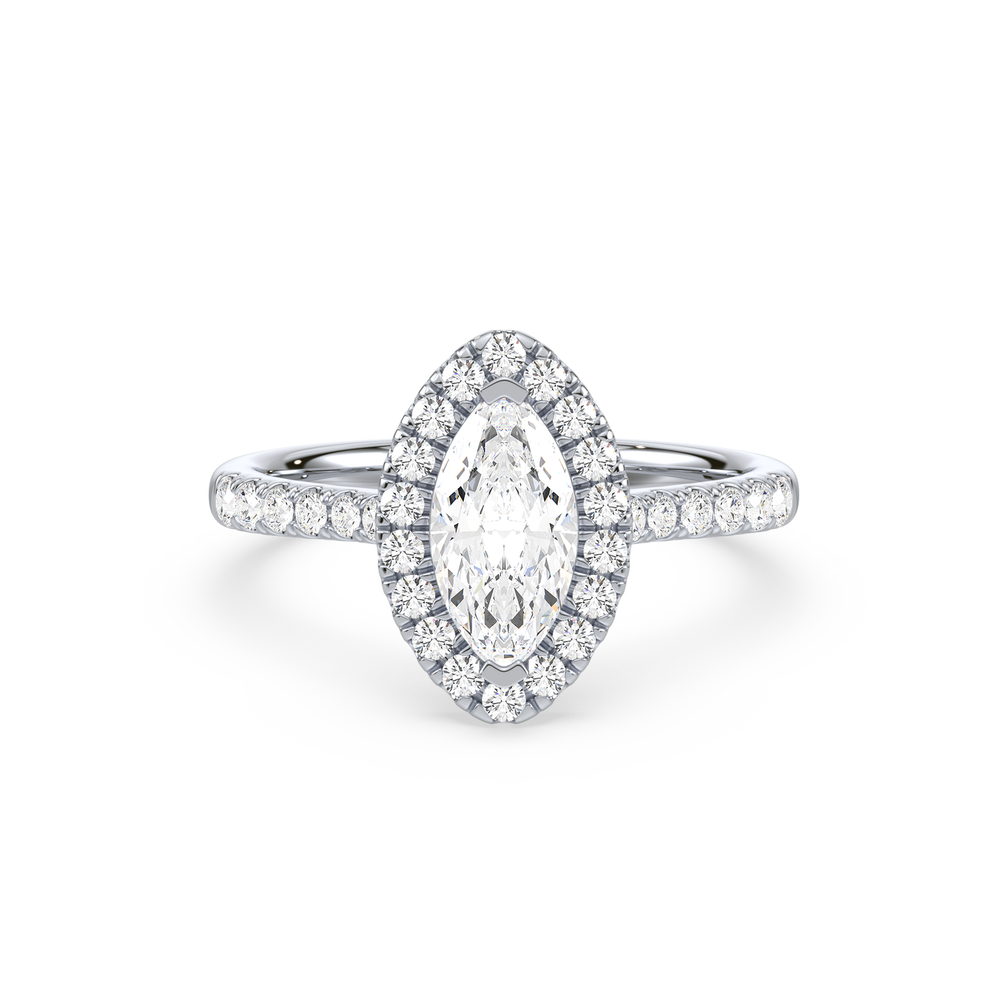 Accented Marquise Solitaire Ring