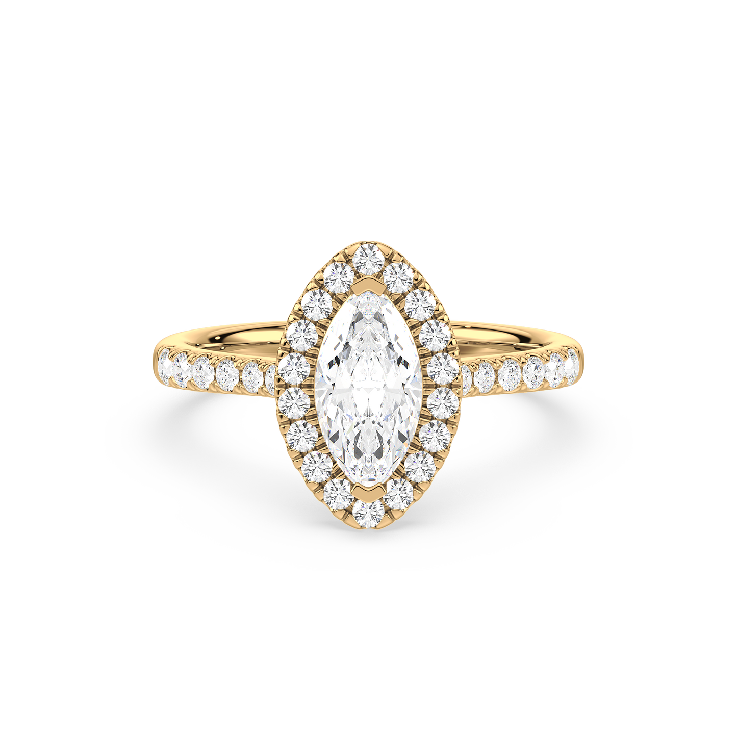 Accented Marquise Solitaire Ring