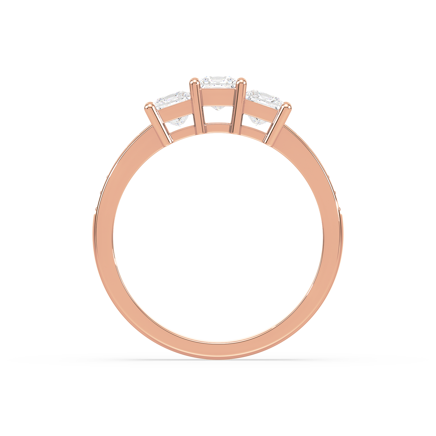 Pavé Set Princess Trilogy Ring