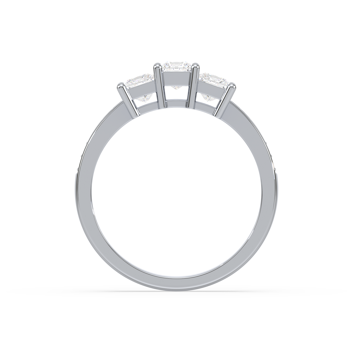 Pavé Set Princess Trilogy Ring