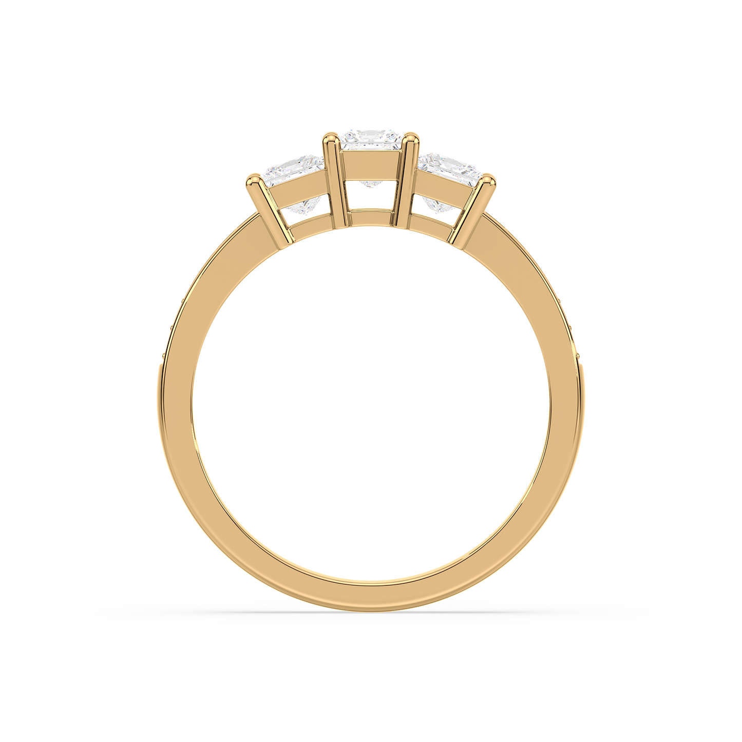 Pavé Set Princess Trilogy Ring