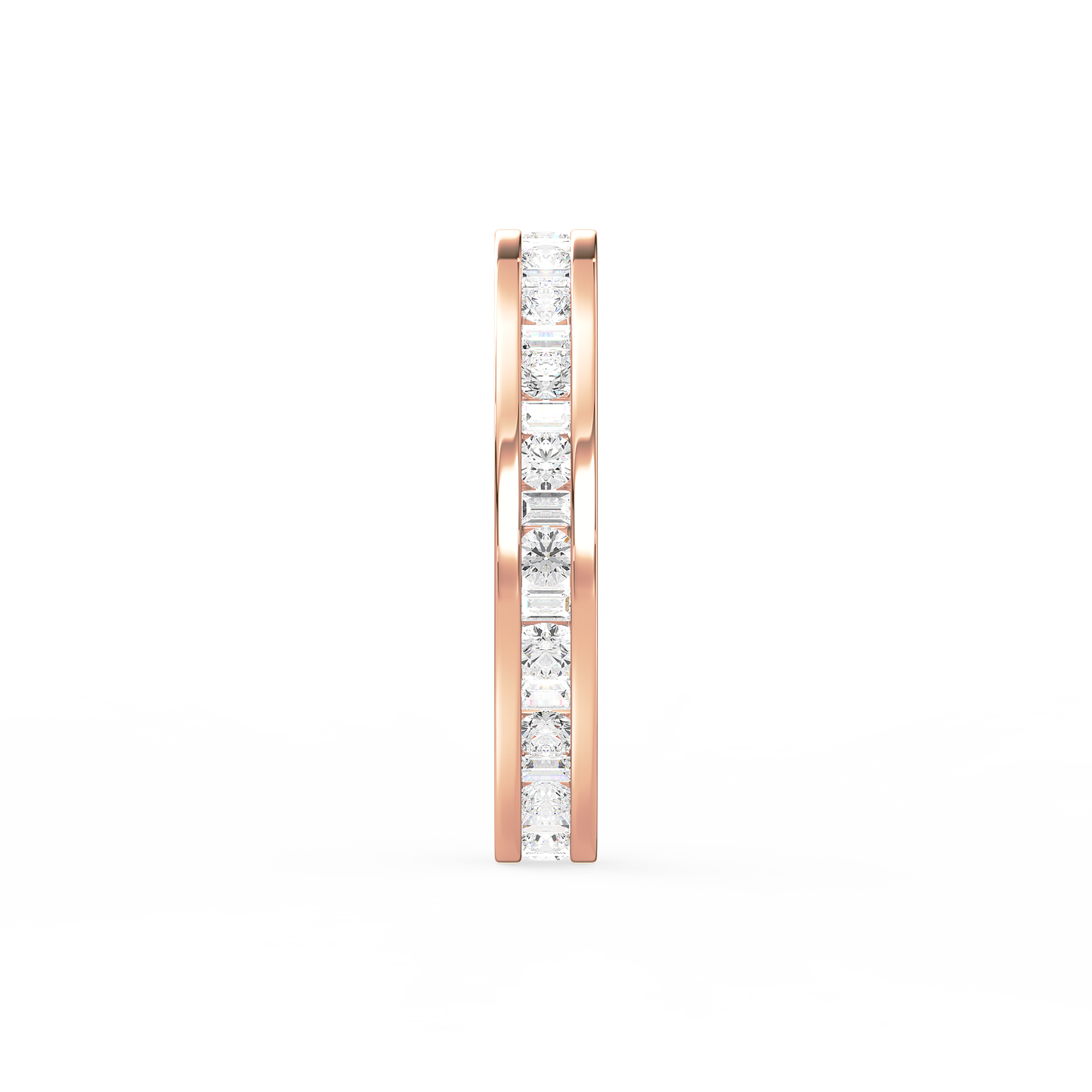 Baguette Round Channel Eternity Ring