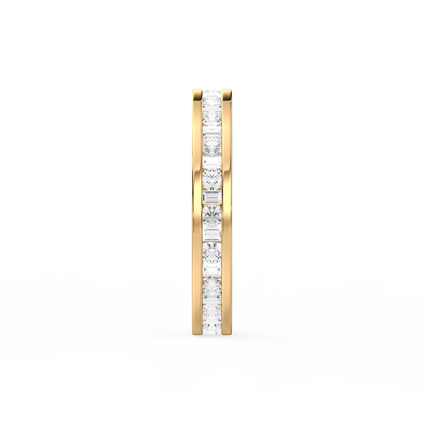 Baguette Round Channel Eternity Ring
