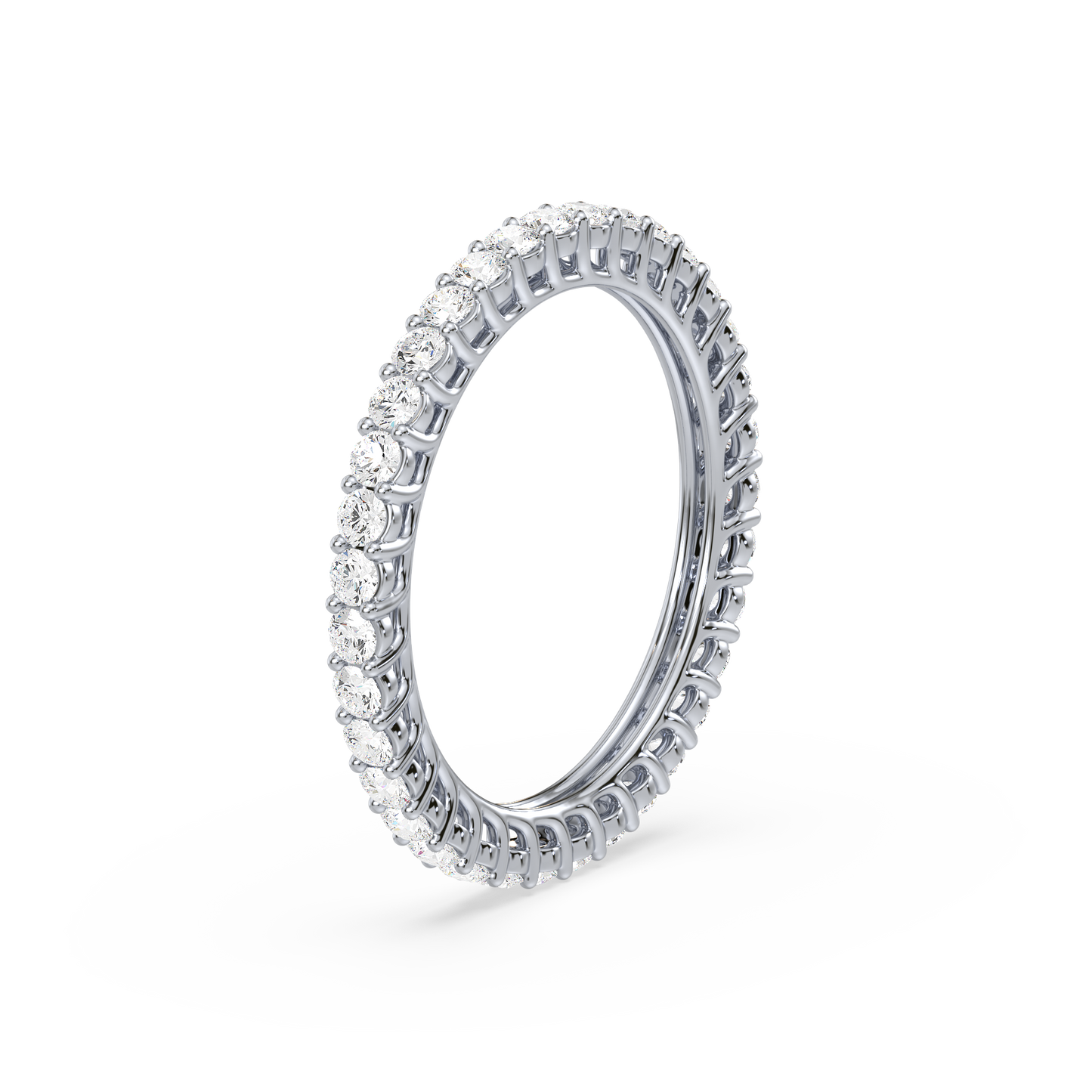 Classic Round Bar Set Eternity Ring