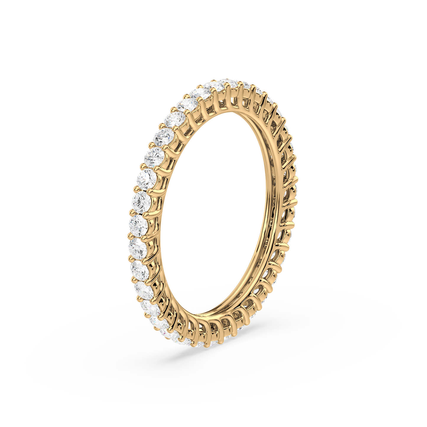 Classic Round Bar Set Eternity Ring