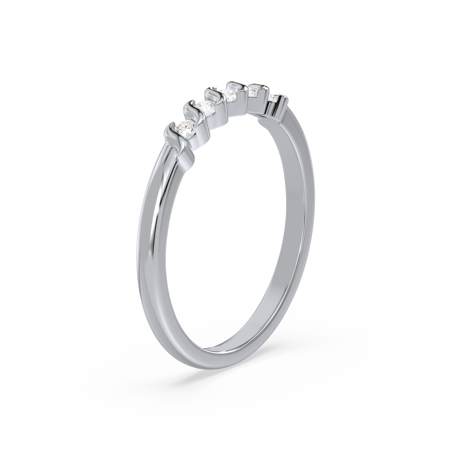Wave Bar Set Half Eternity Ring