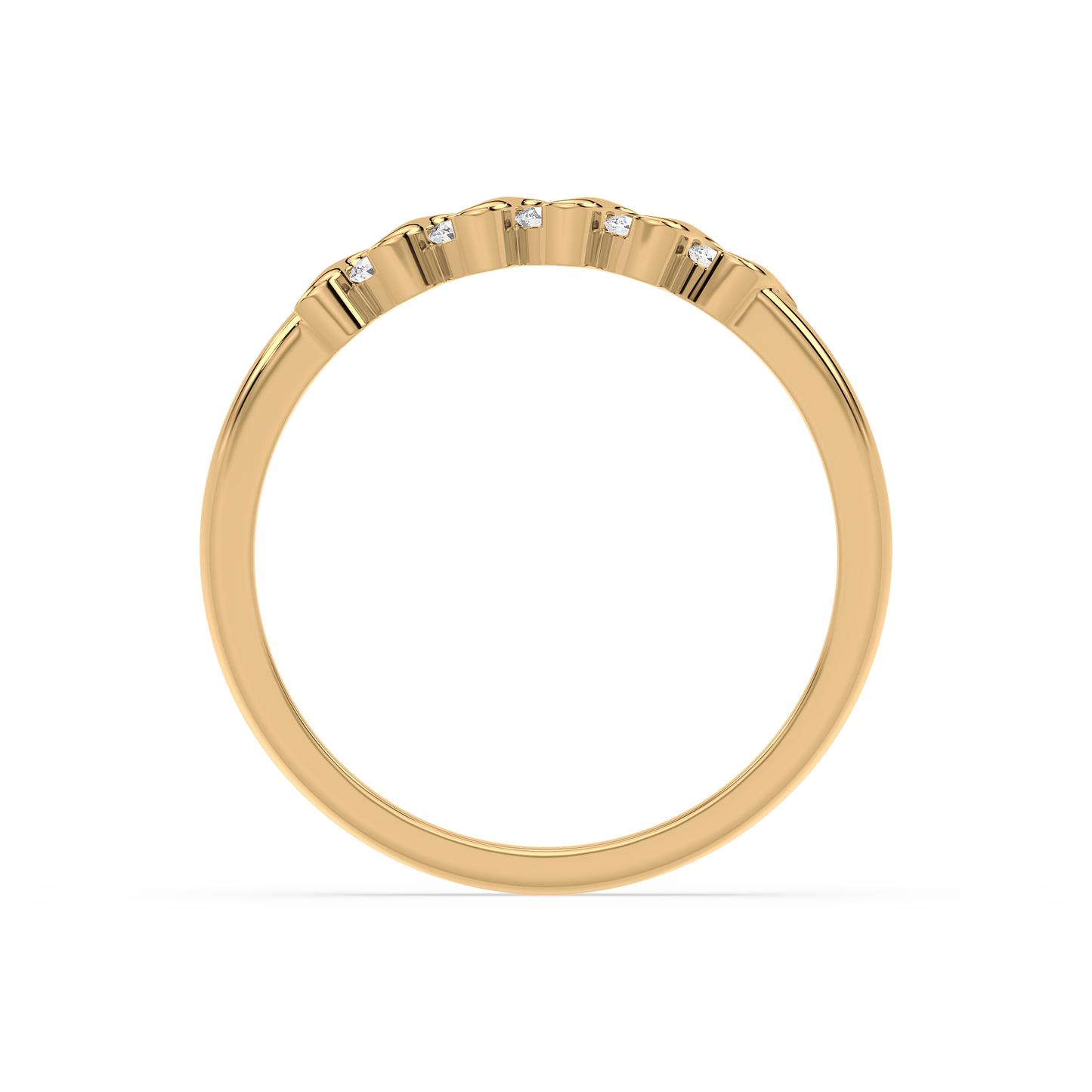 Wave Bar Set Half Eternity Ring
