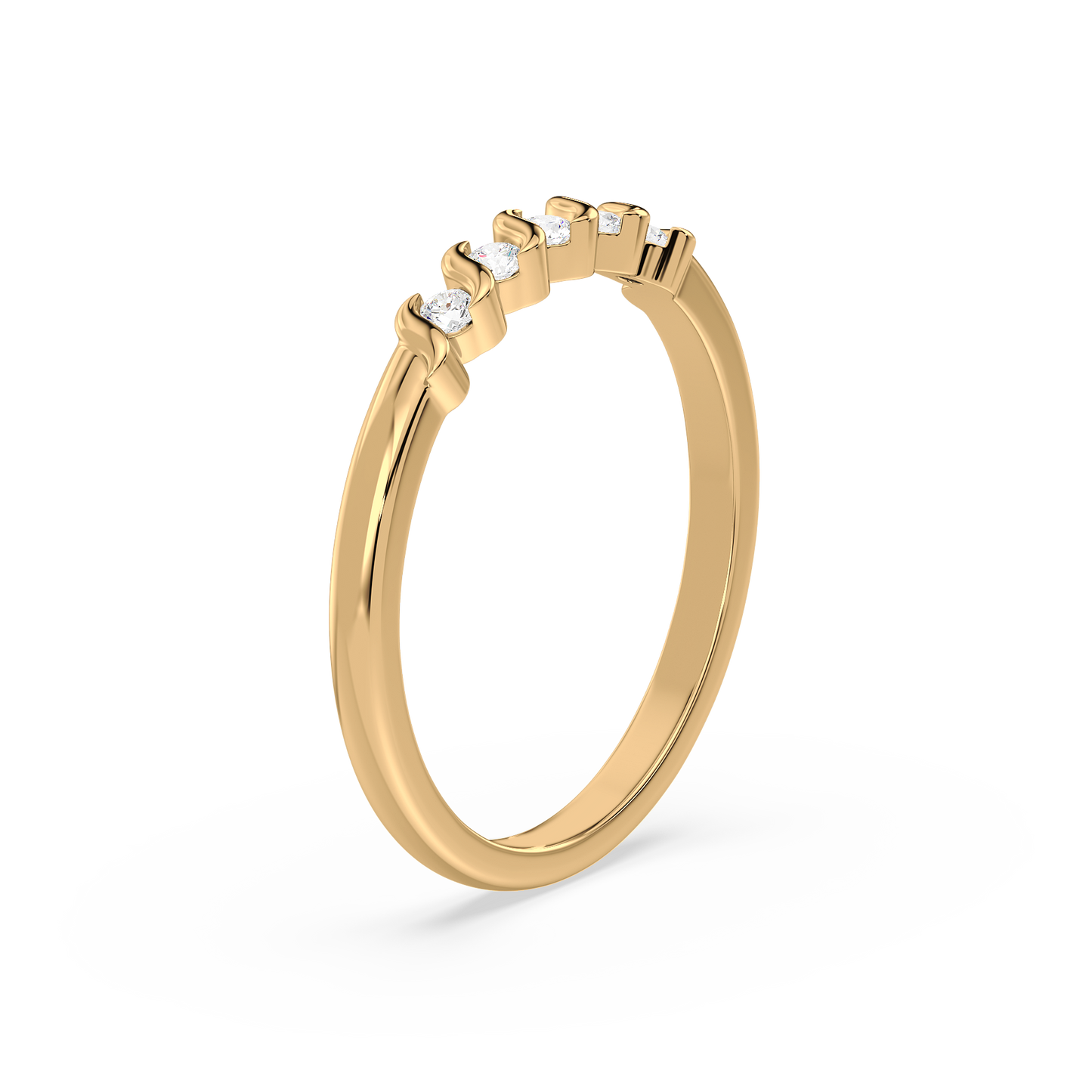 Wave Bar Set Half Eternity Ring