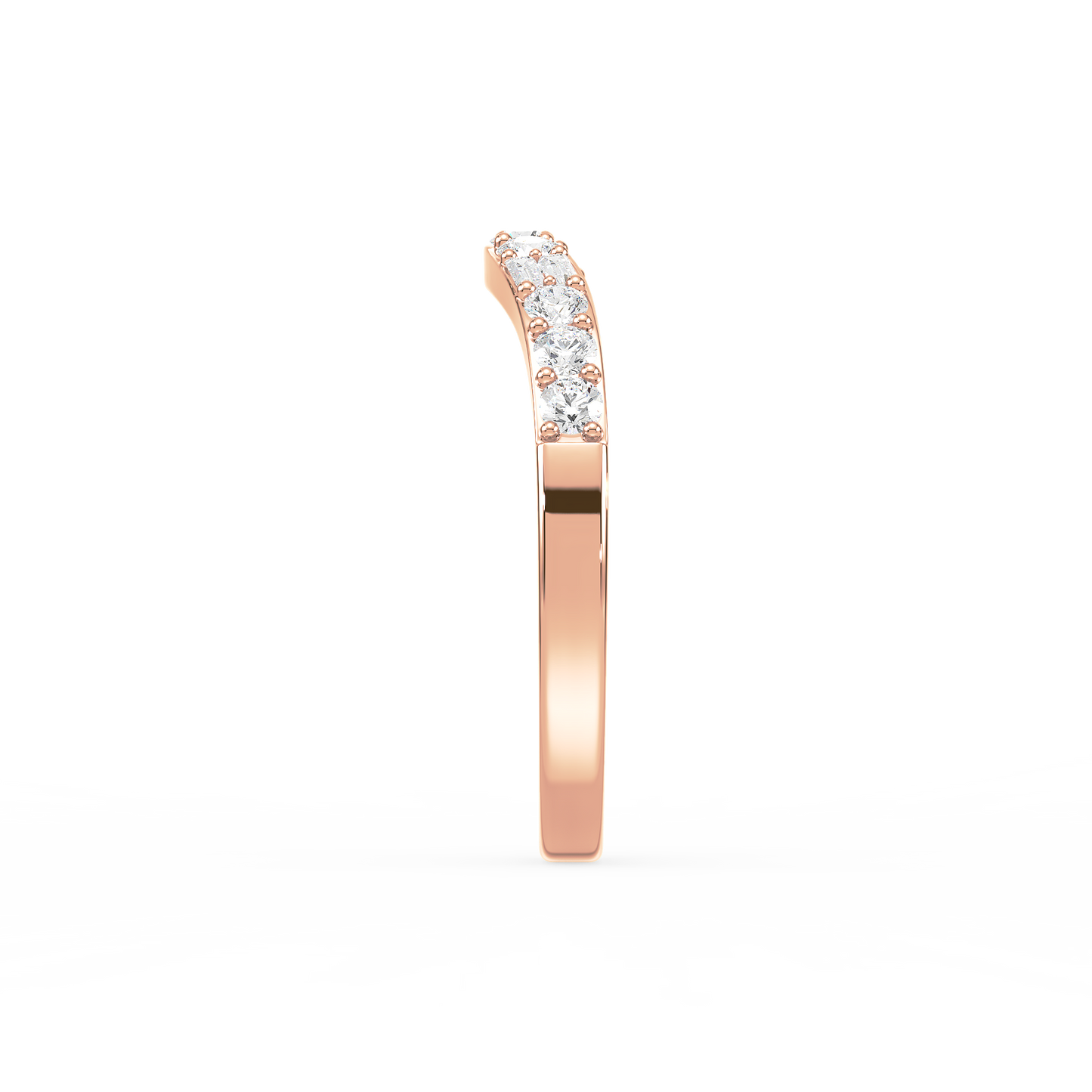 Chevron Half Eternity Band