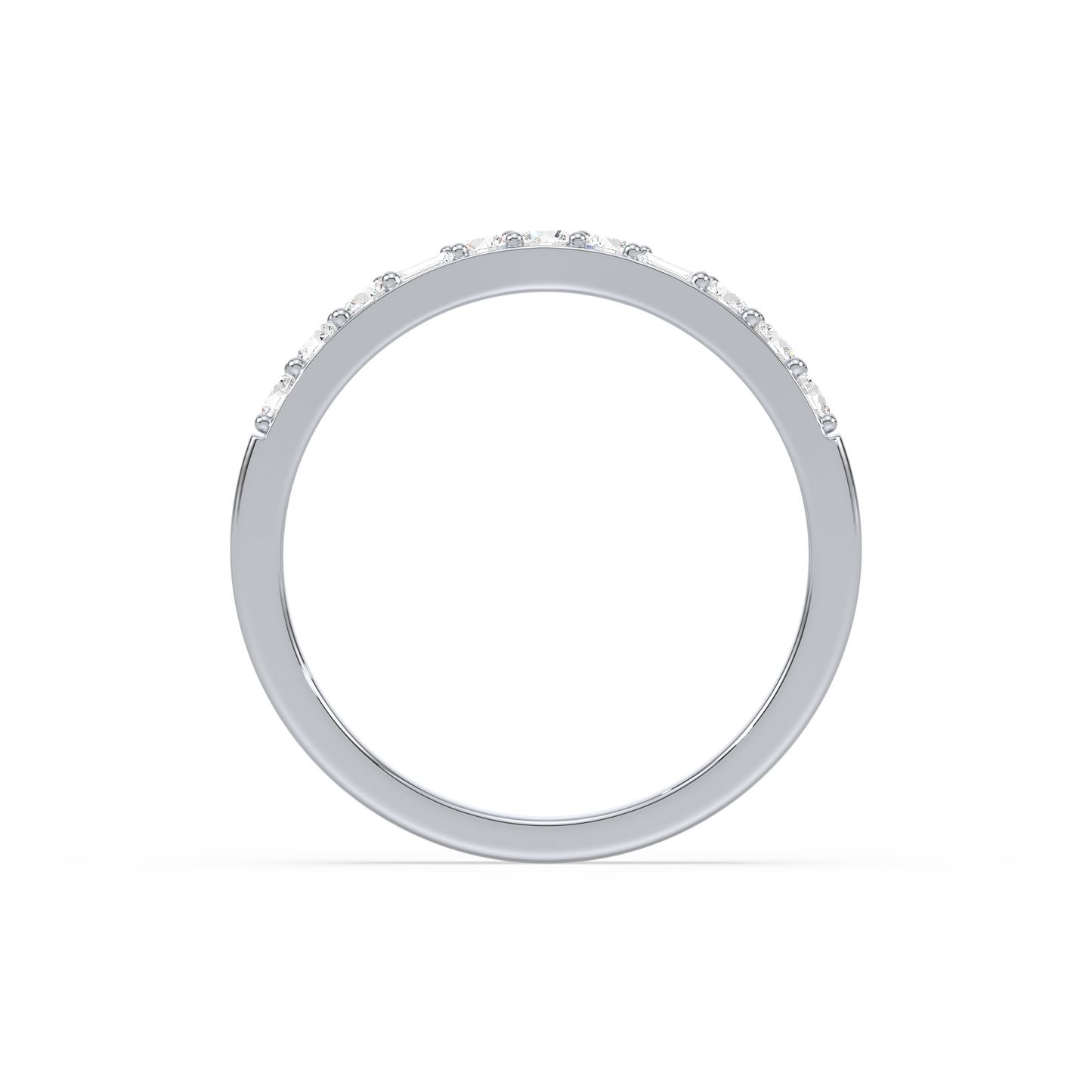 Chevron Half Eternity Band
