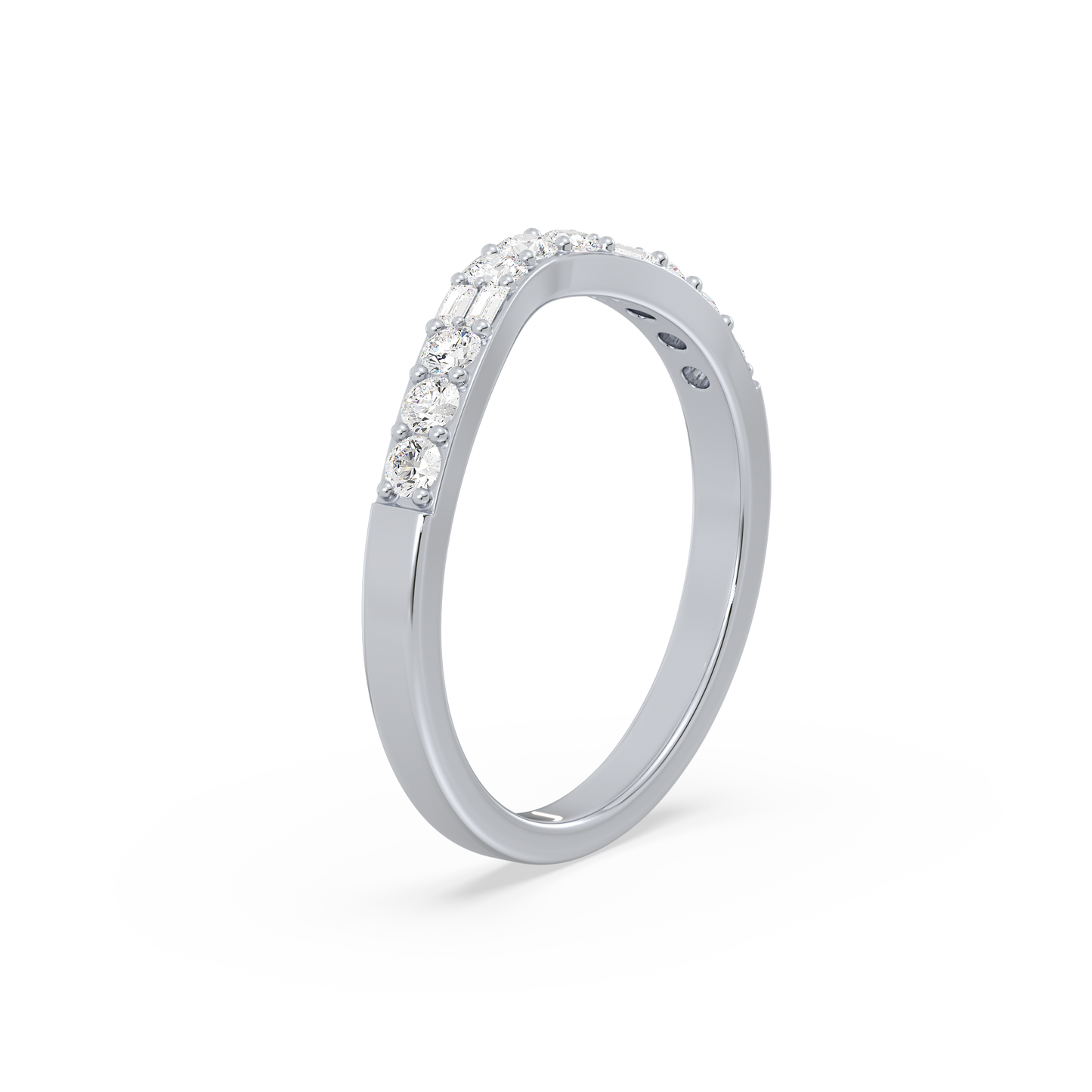 Chevron Half Eternity Band