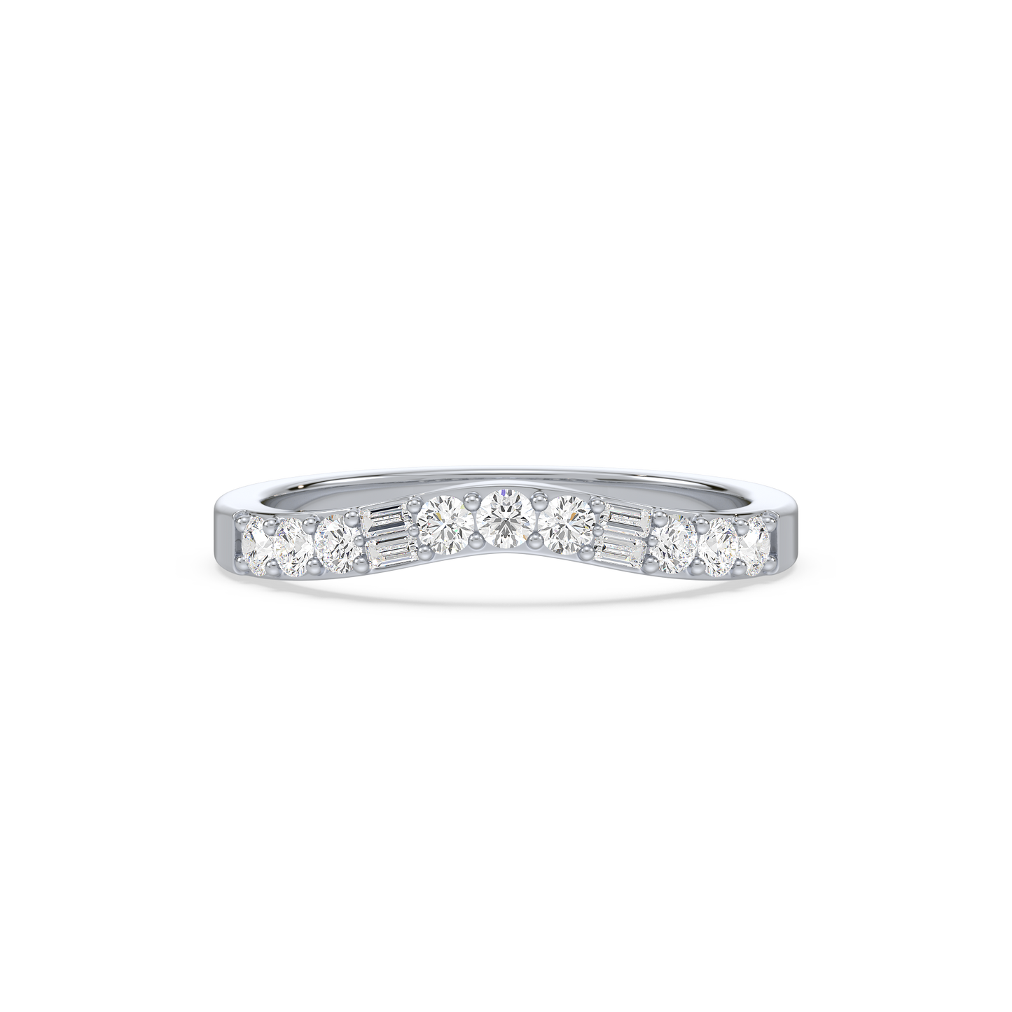 Chevron Half Eternity Band