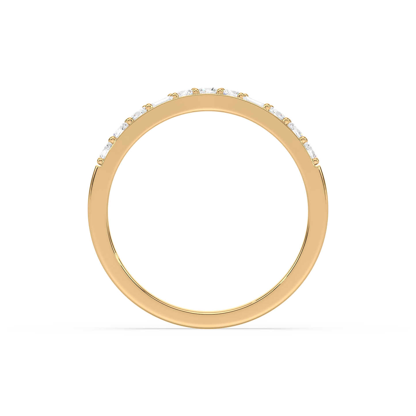 Chevron Half Eternity Band