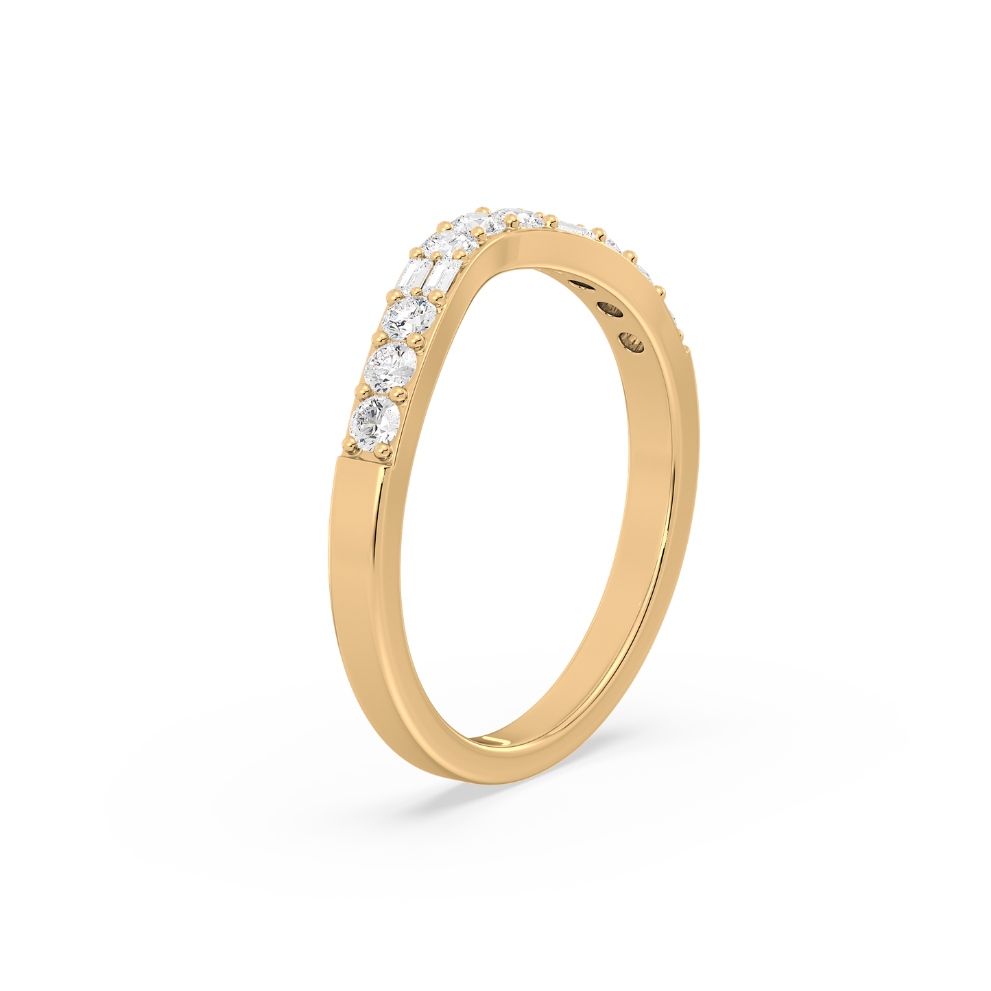Chevron Half Eternity Band