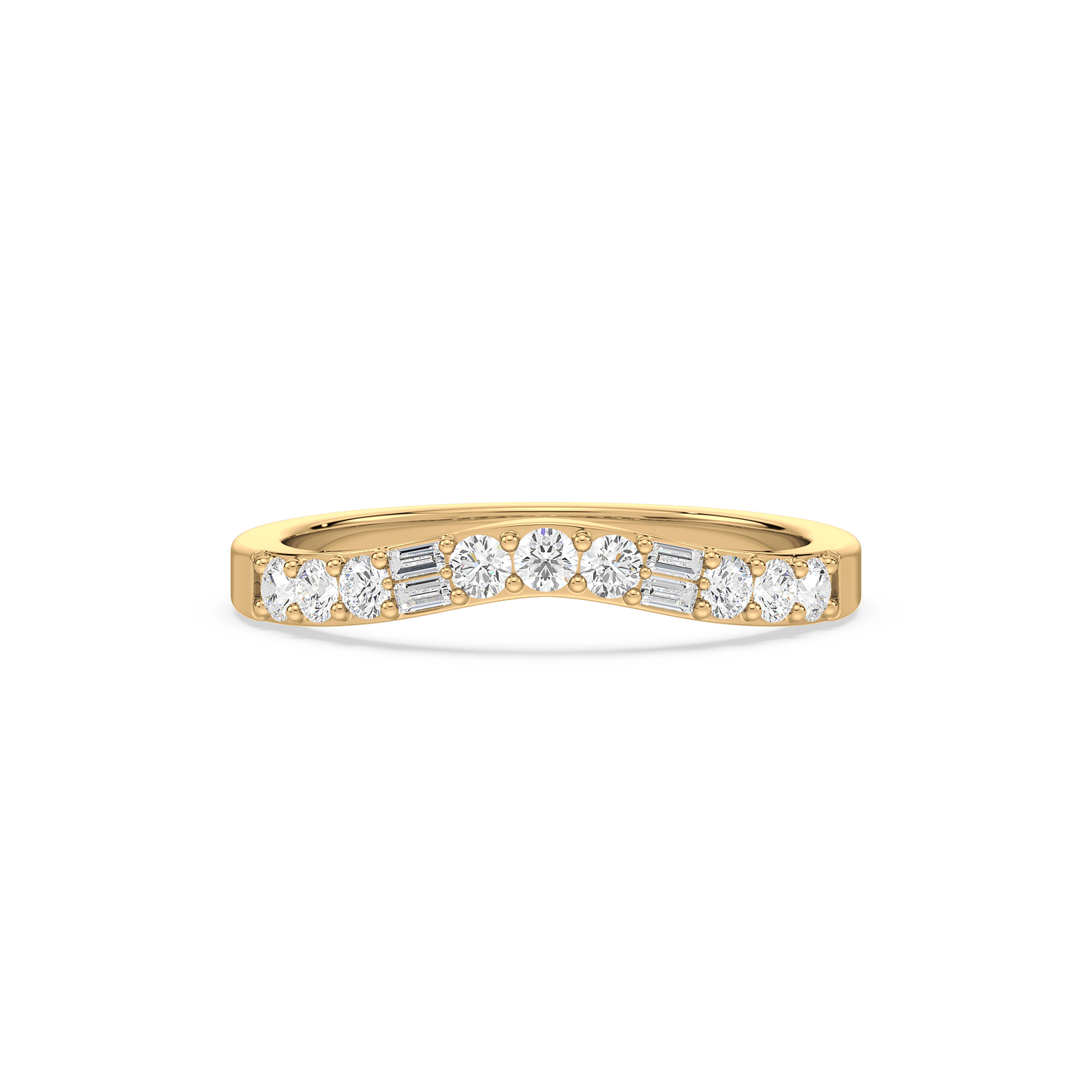 Chevron Half Eternity Band