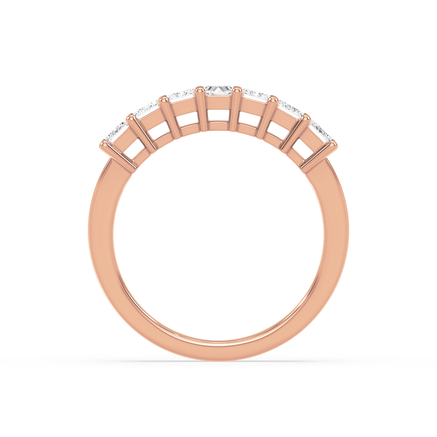 Half Eternity Emerald Ring