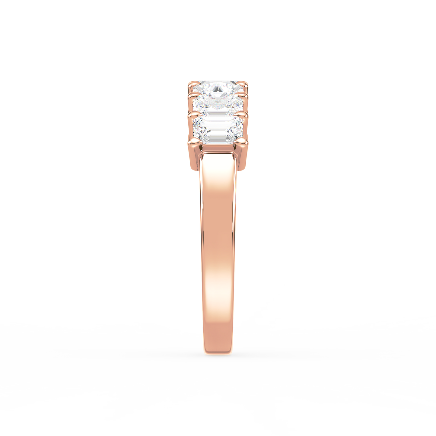 Half Eternity Emerald Ring