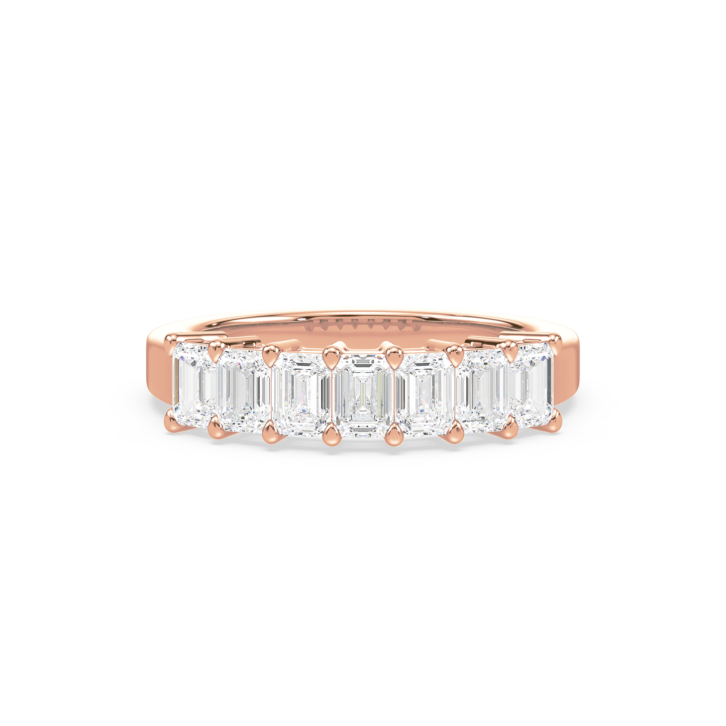 Half Eternity Emerald Ring