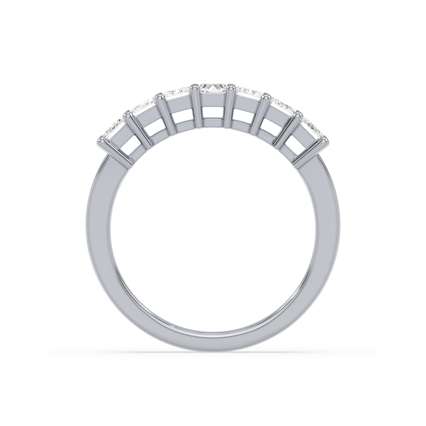Half Eternity Emerald Ring