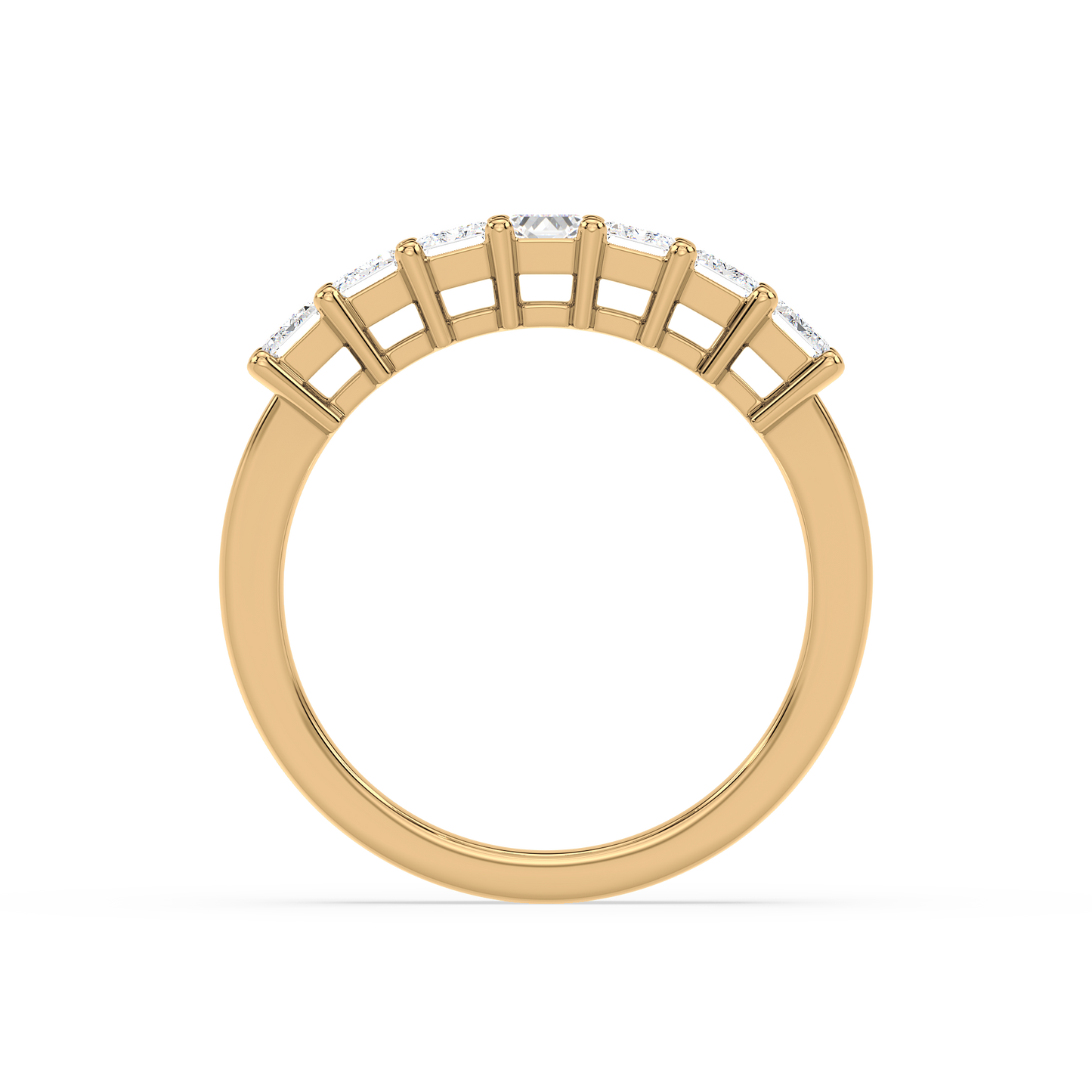 Half Eternity Emerald Ring