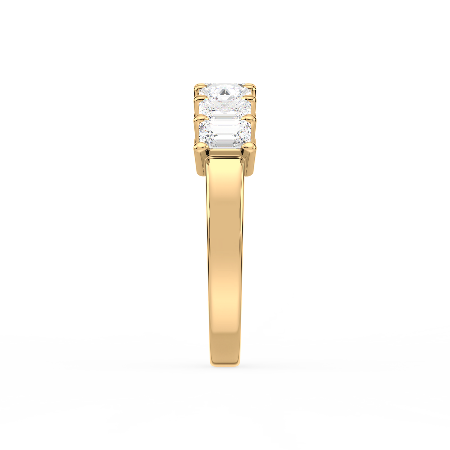 Half Eternity Emerald Ring