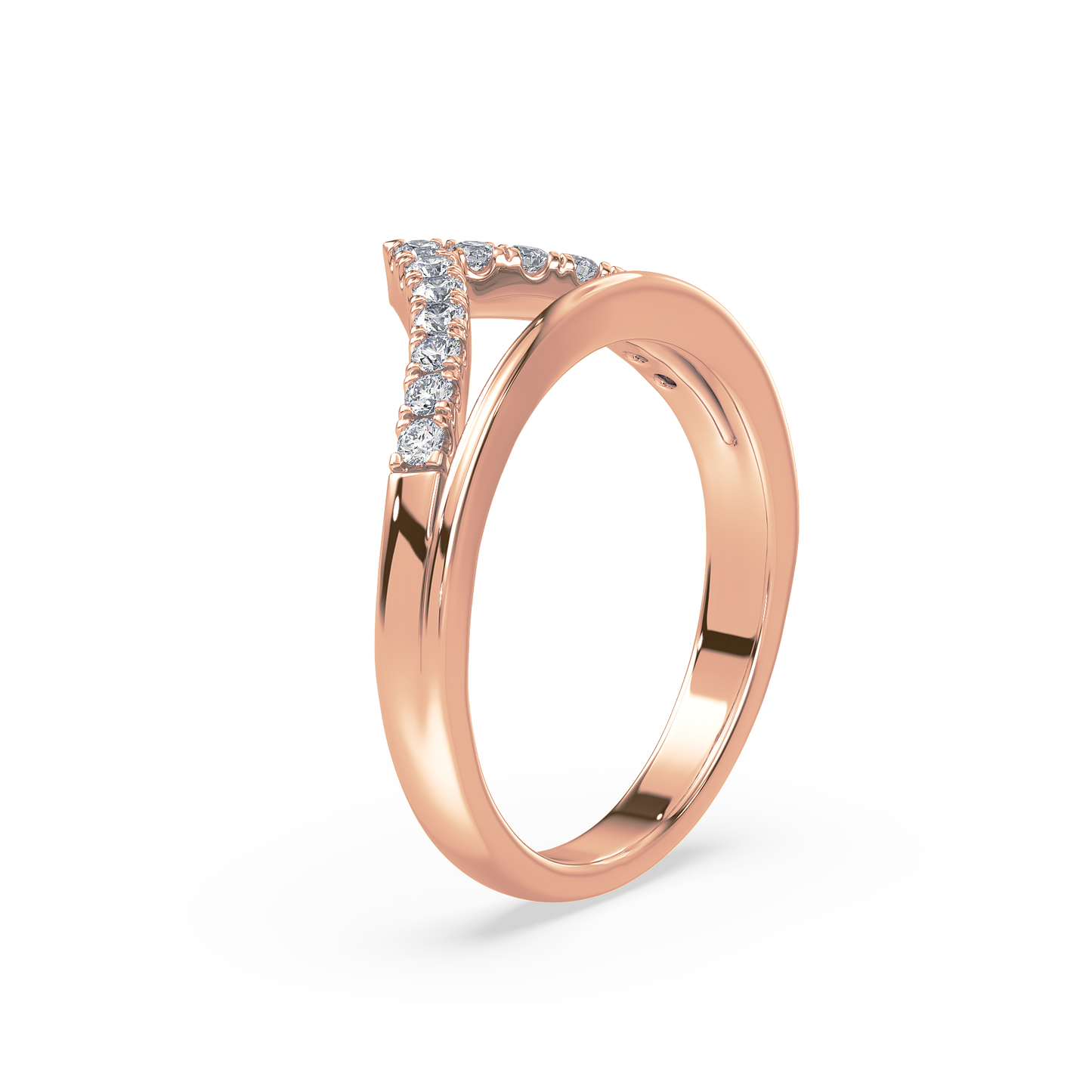 Vivid V Diamond Ring