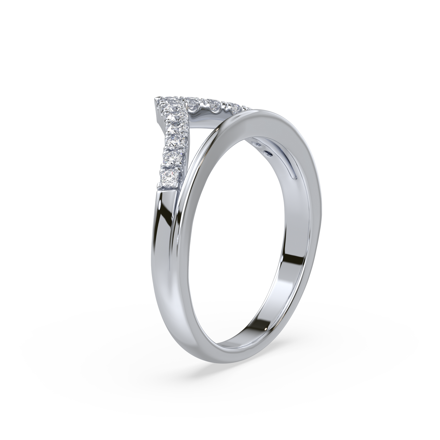 Vivid V Diamond Ring
