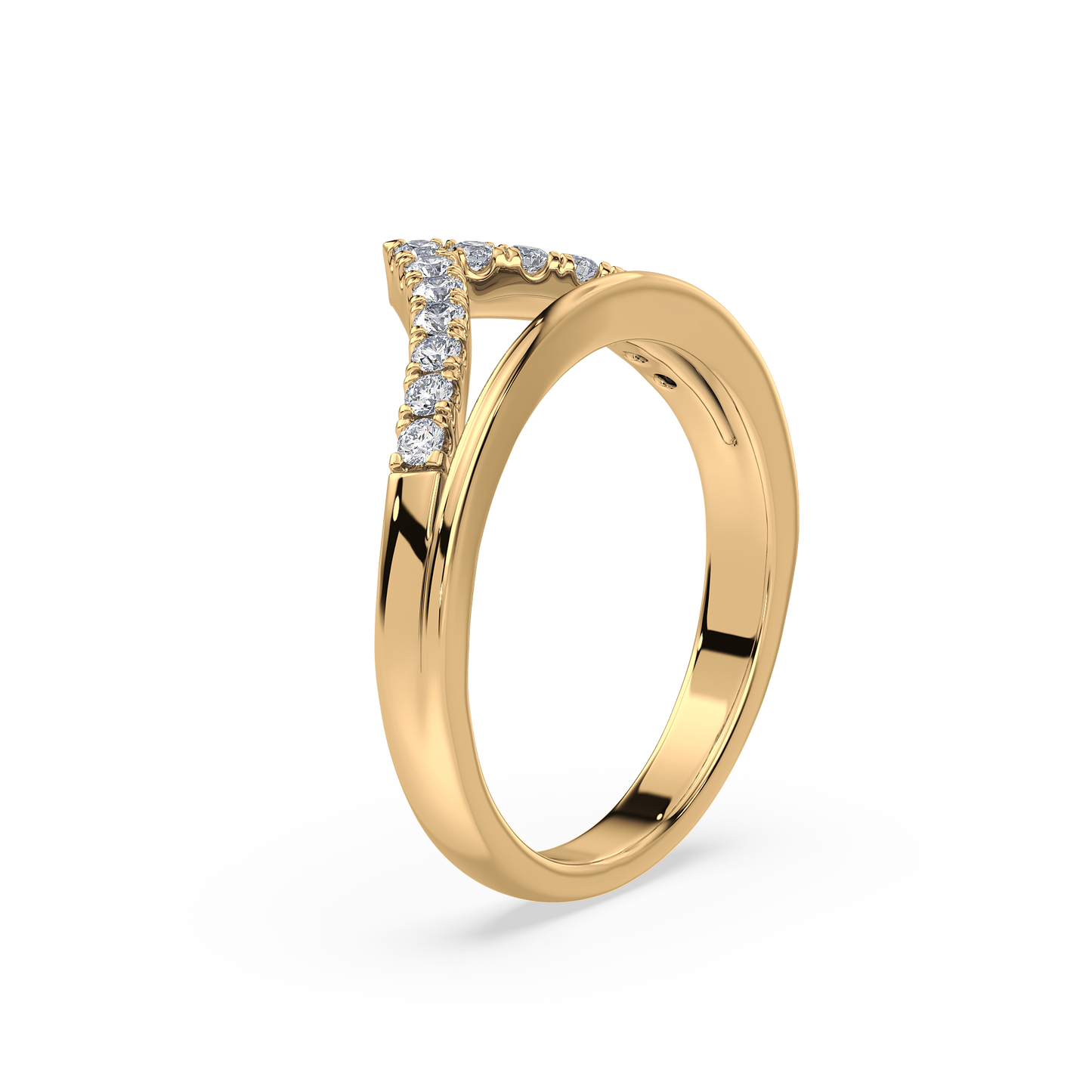 Vivid V Diamond Ring