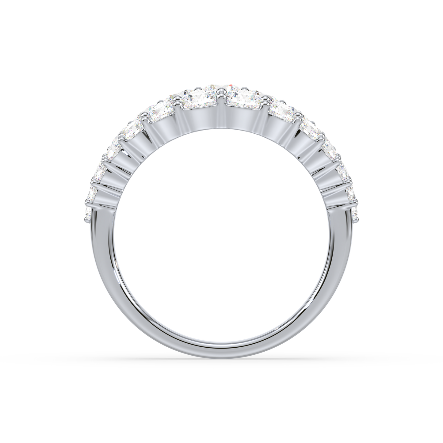 Majestic Round Cascade Trinity Prong Ring