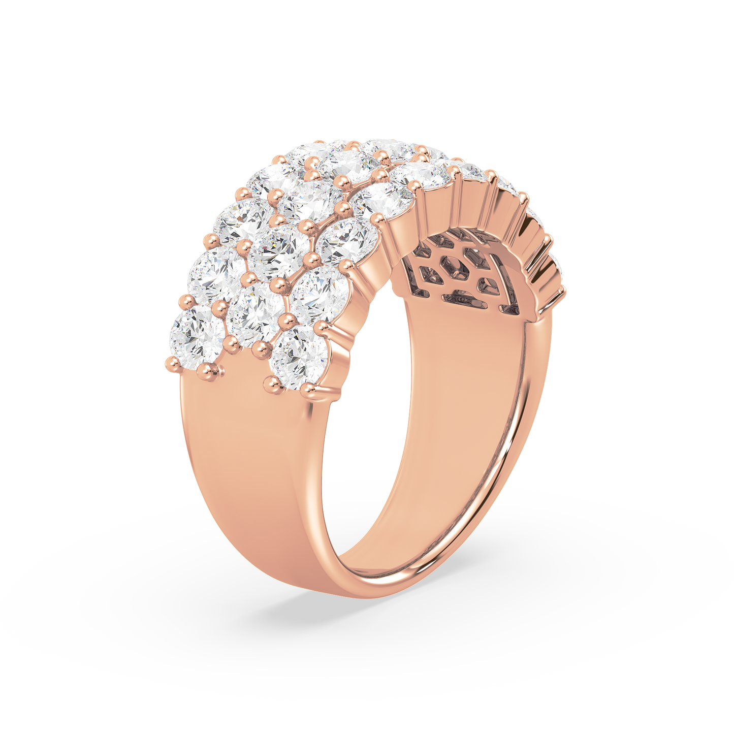 Majestic Round Trinity Prong Ring