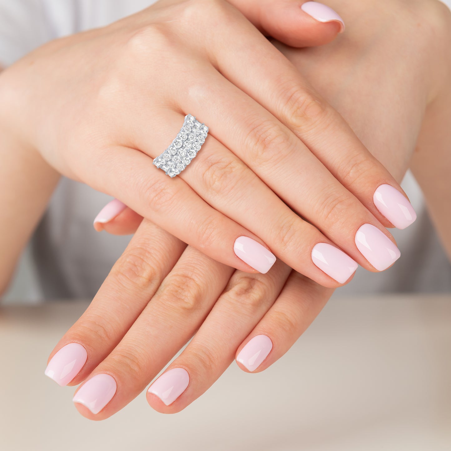 Majestic Round Trinity Prong Ring