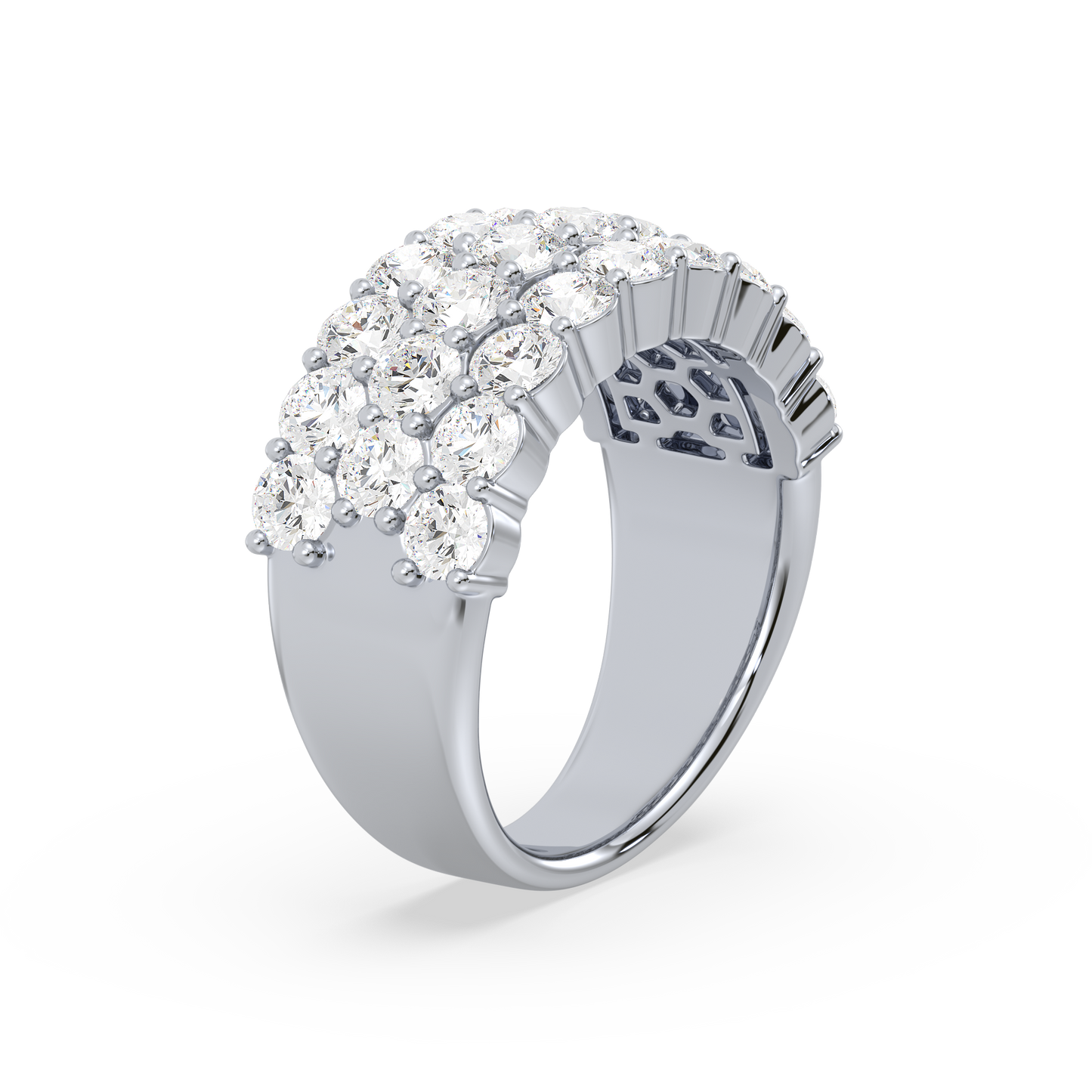 Majestic Round Trinity Prong Ring