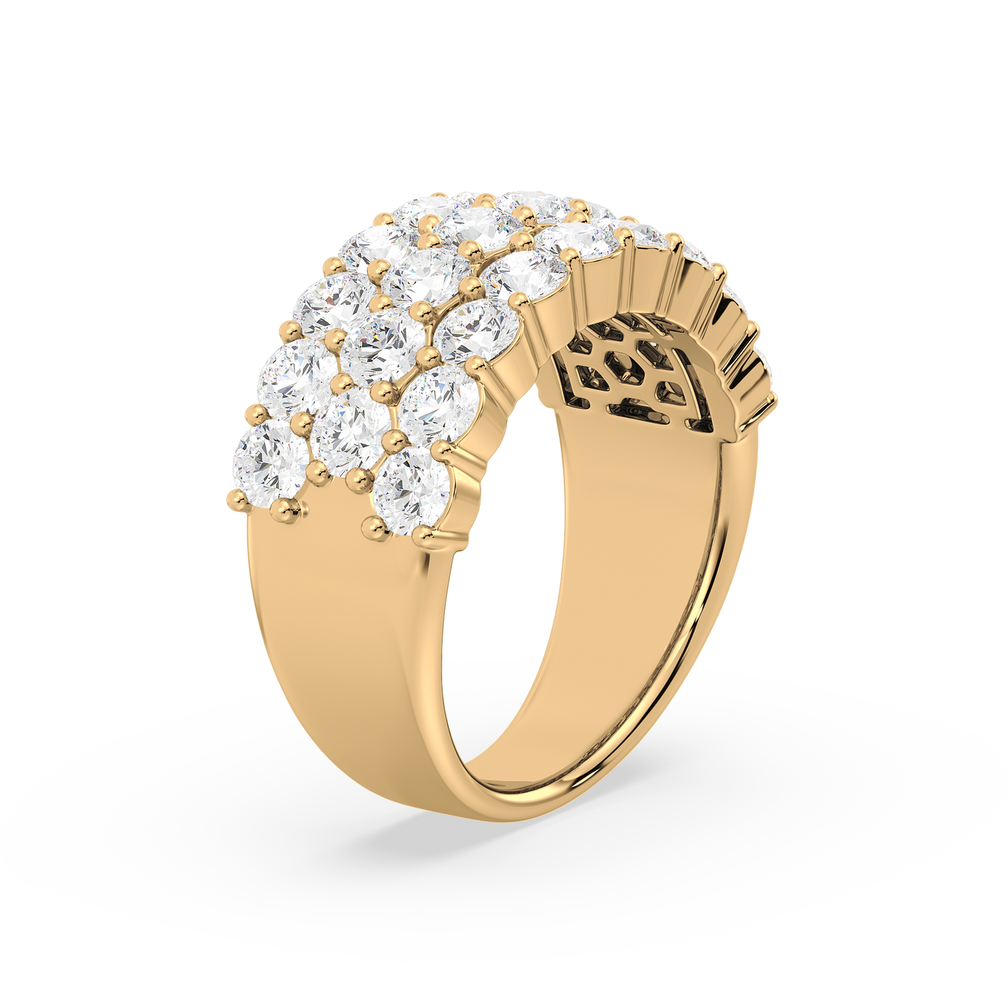 Majestic Round Trinity Prong Ring
